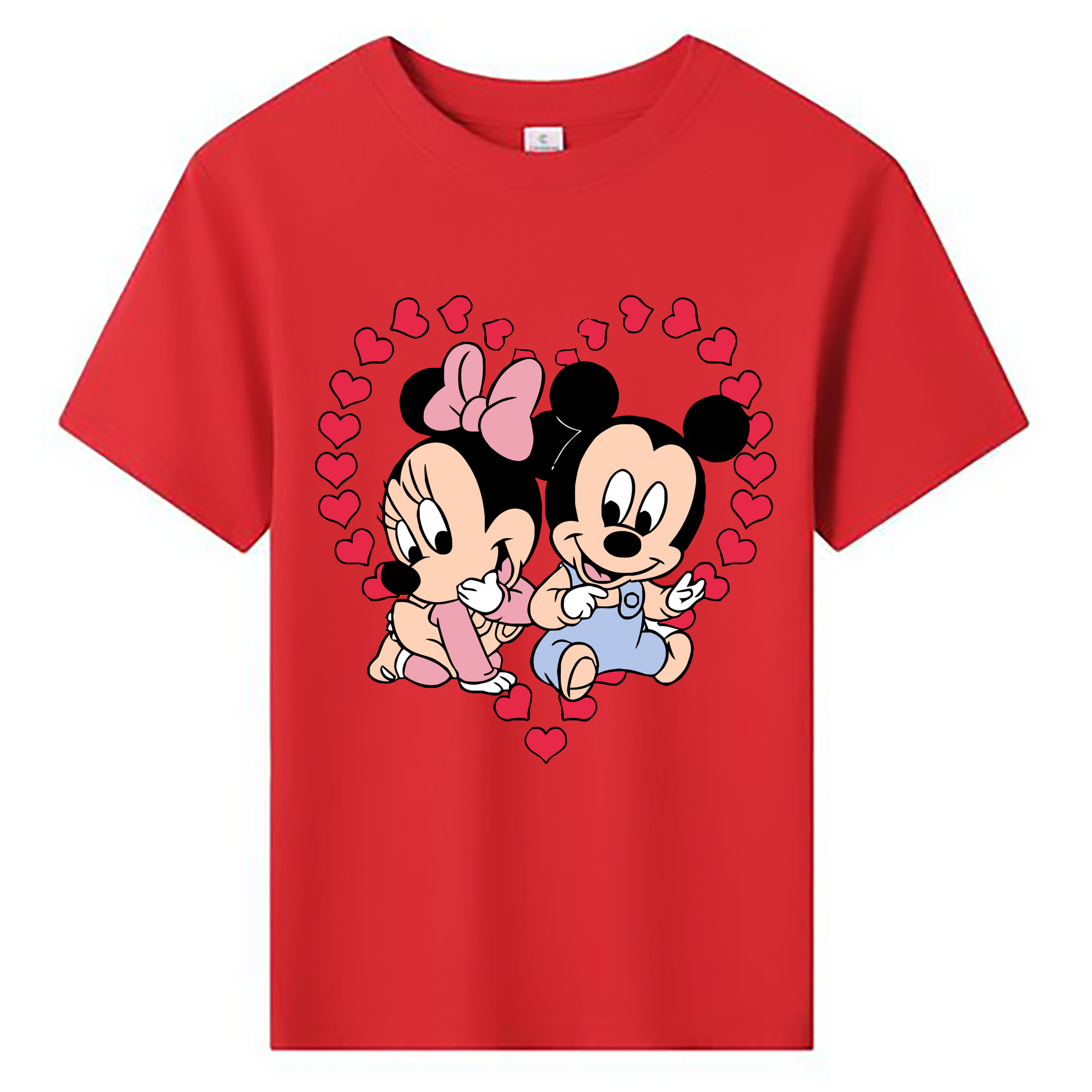 ミッキーマウス Mickey Mouse 綿100％キッズTシャツ（フロントプリント）