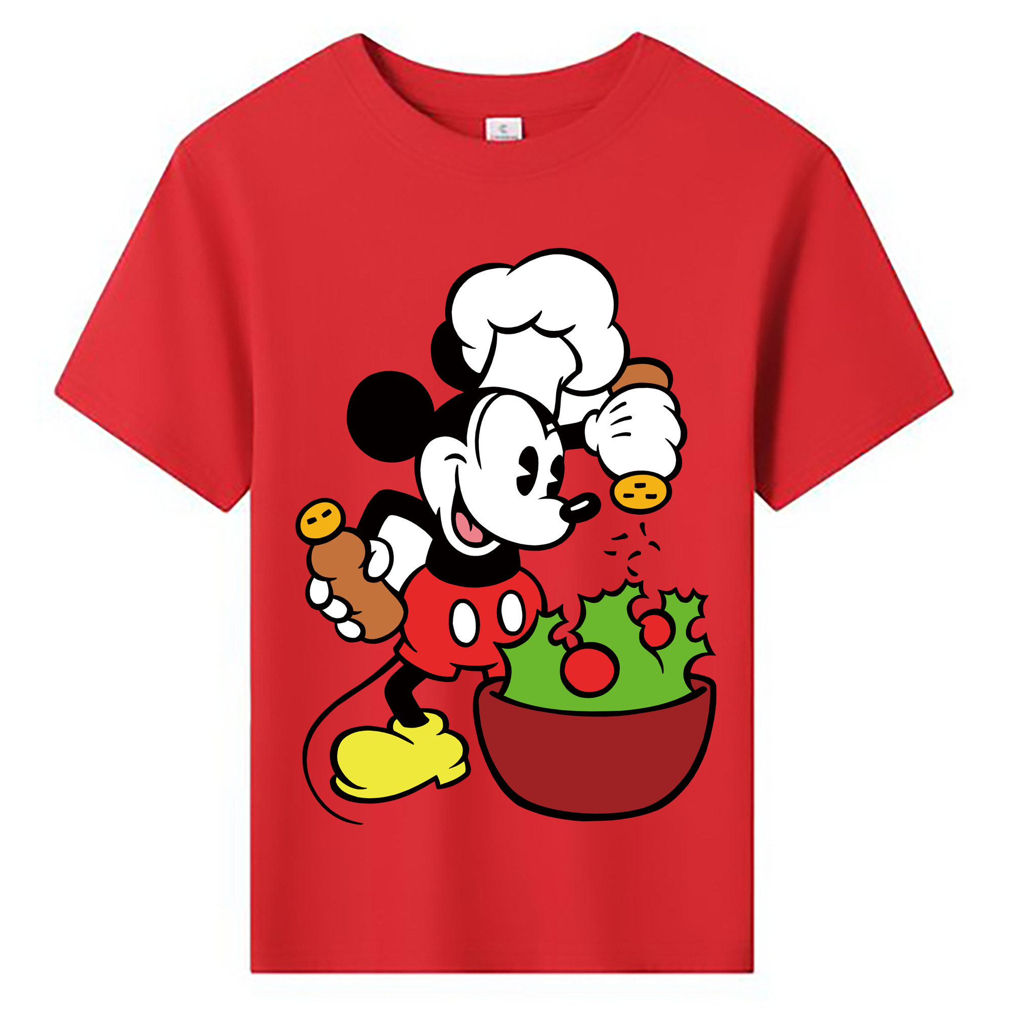 ミッキーマウス Mickey Mouse 綿100％キッズTシャツ（フロントプリント）