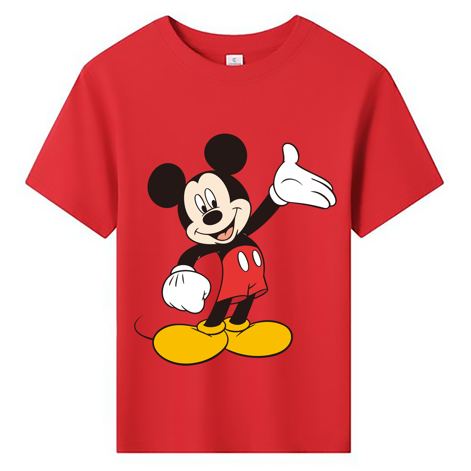 ミッキーマウス Mickey Mouse 綿100％キッズTシャツ（フロントプリント）