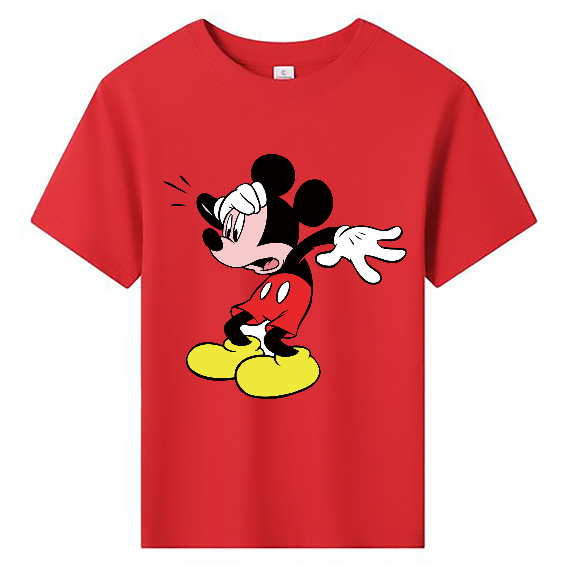 ミッキーマウス Mickey Mouse 綿100％キッズTシャツ（フロントプリント）