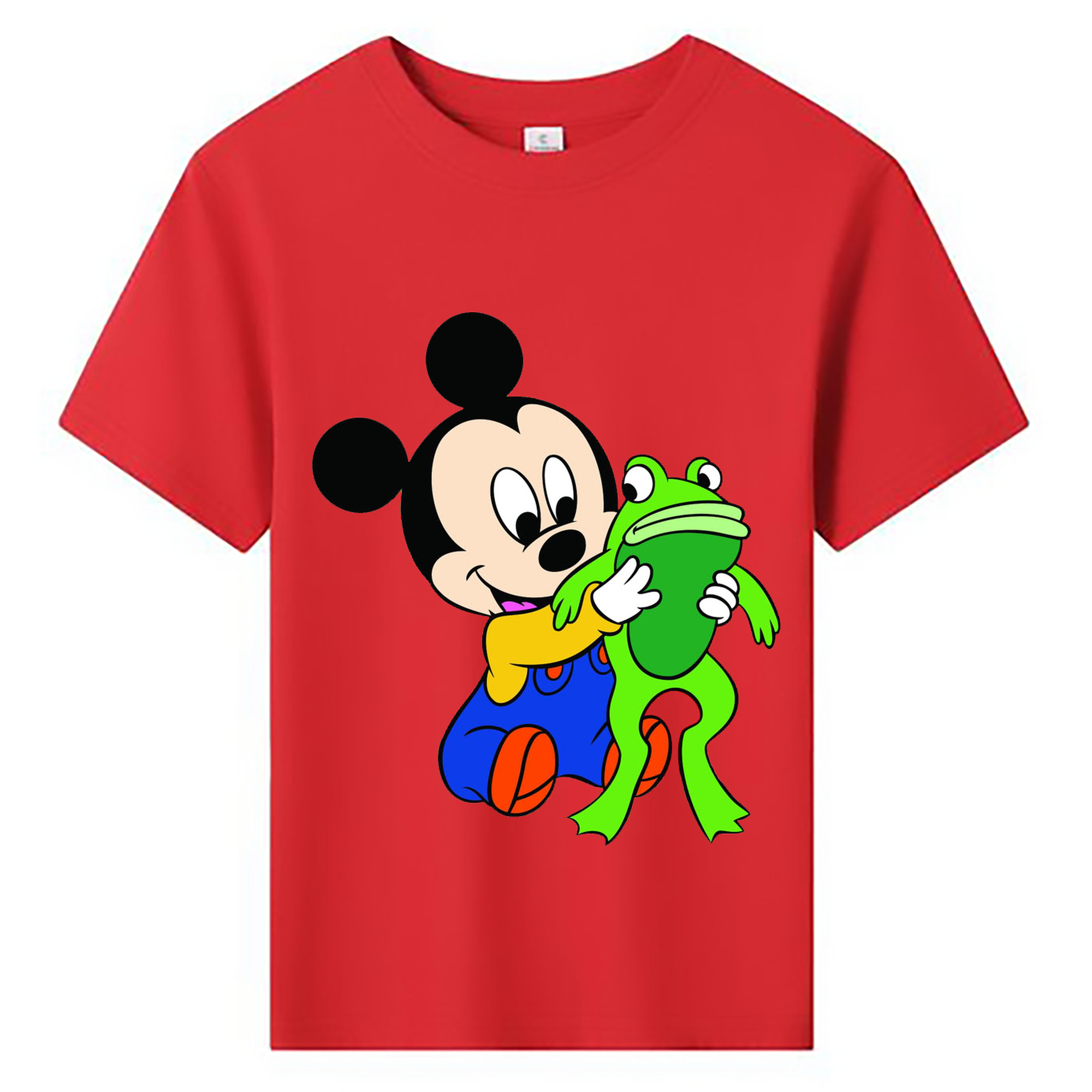 ミッキーマウス Mickey Mouse 綿100％キッズTシャツ（フロントプリント）