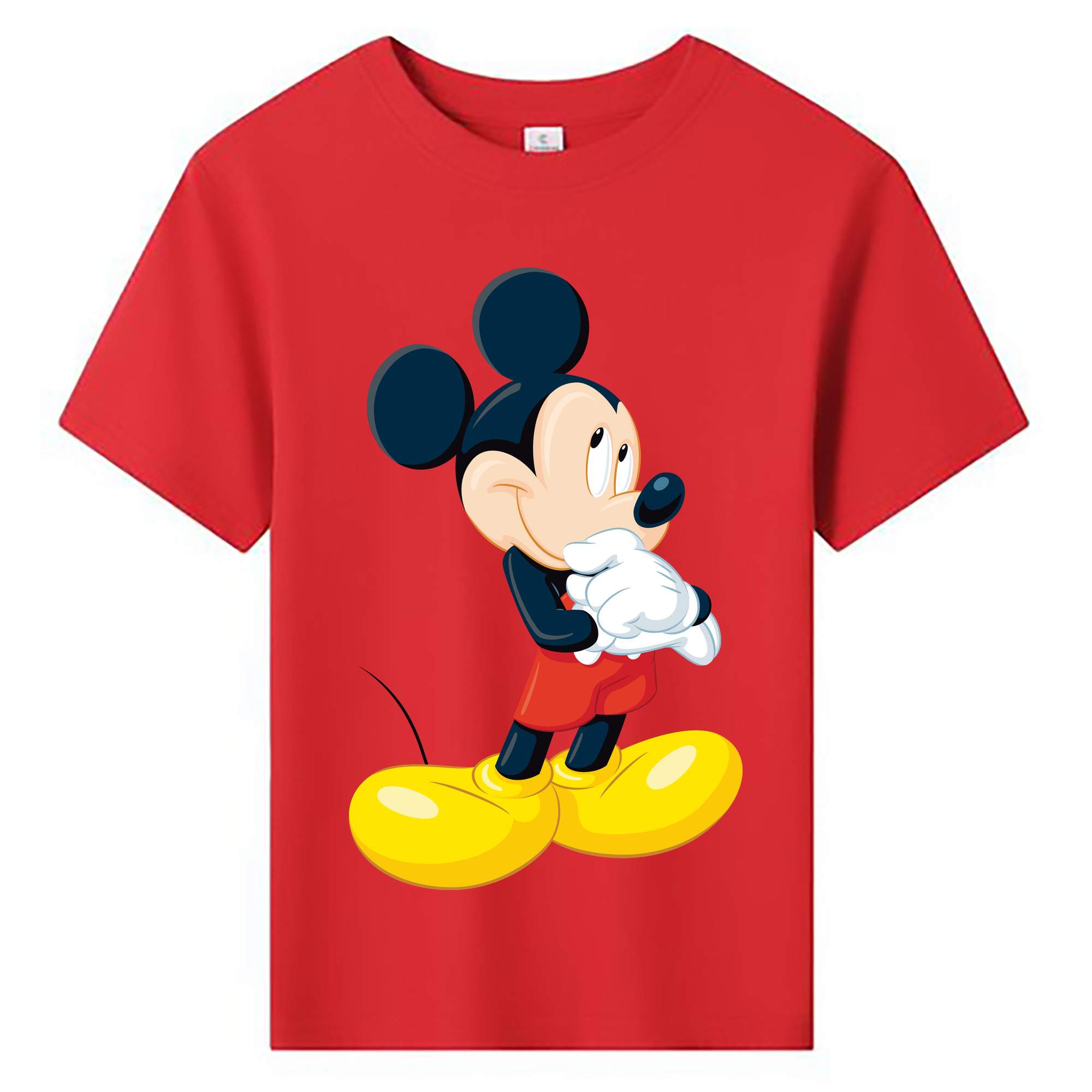 ミッキーマウス Mickey Mouse 綿100％キッズTシャツ（フロントプリント）