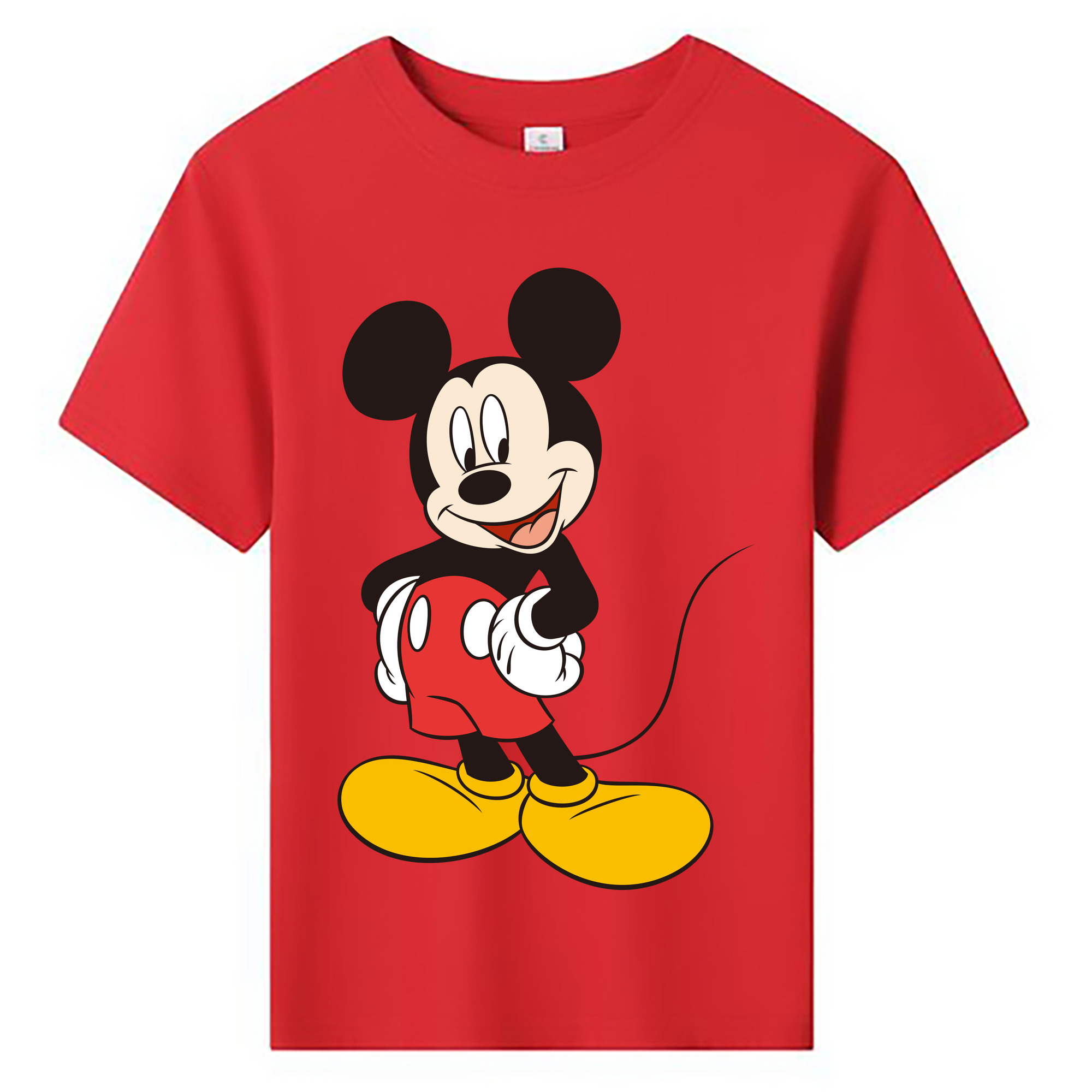 ミッキーマウス Mickey Mouse 綿100％キッズTシャツ（フロントプリント）