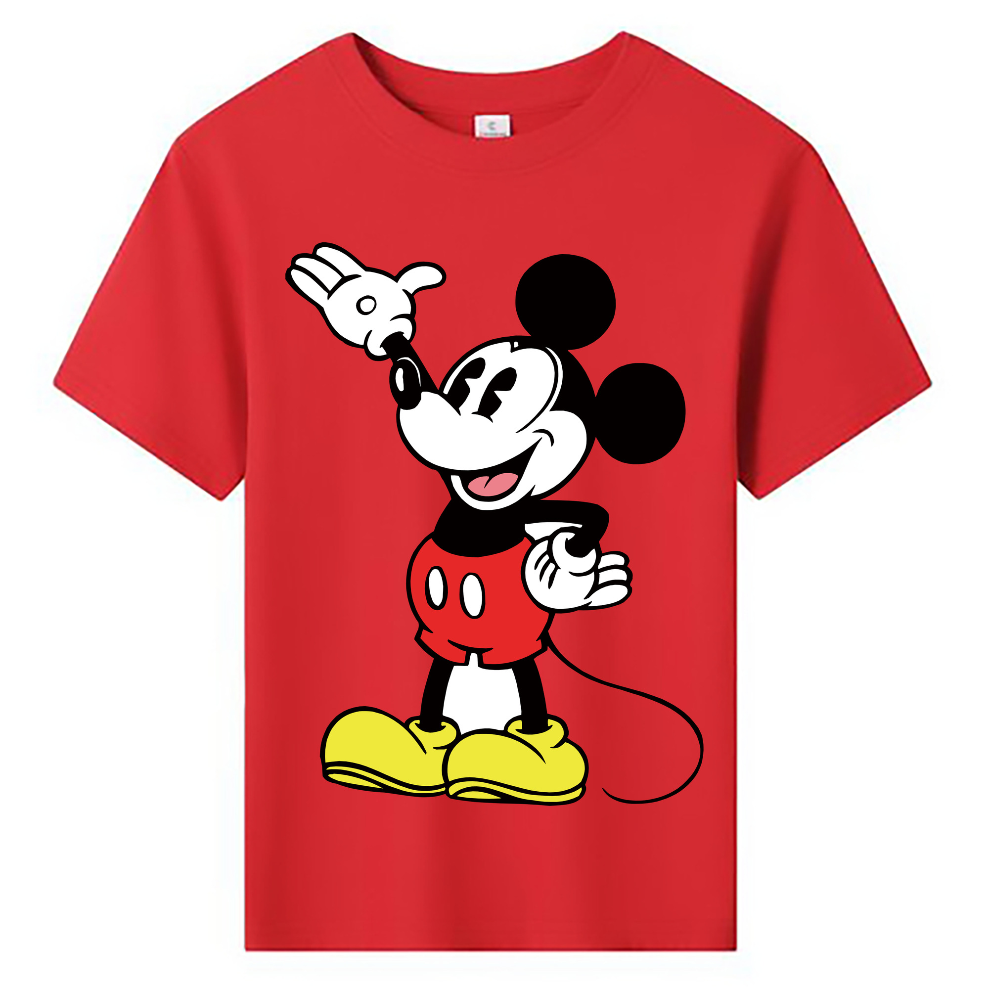 ミッキーマウス Mickey Mouse 綿100％キッズTシャツ（フロントプリント）