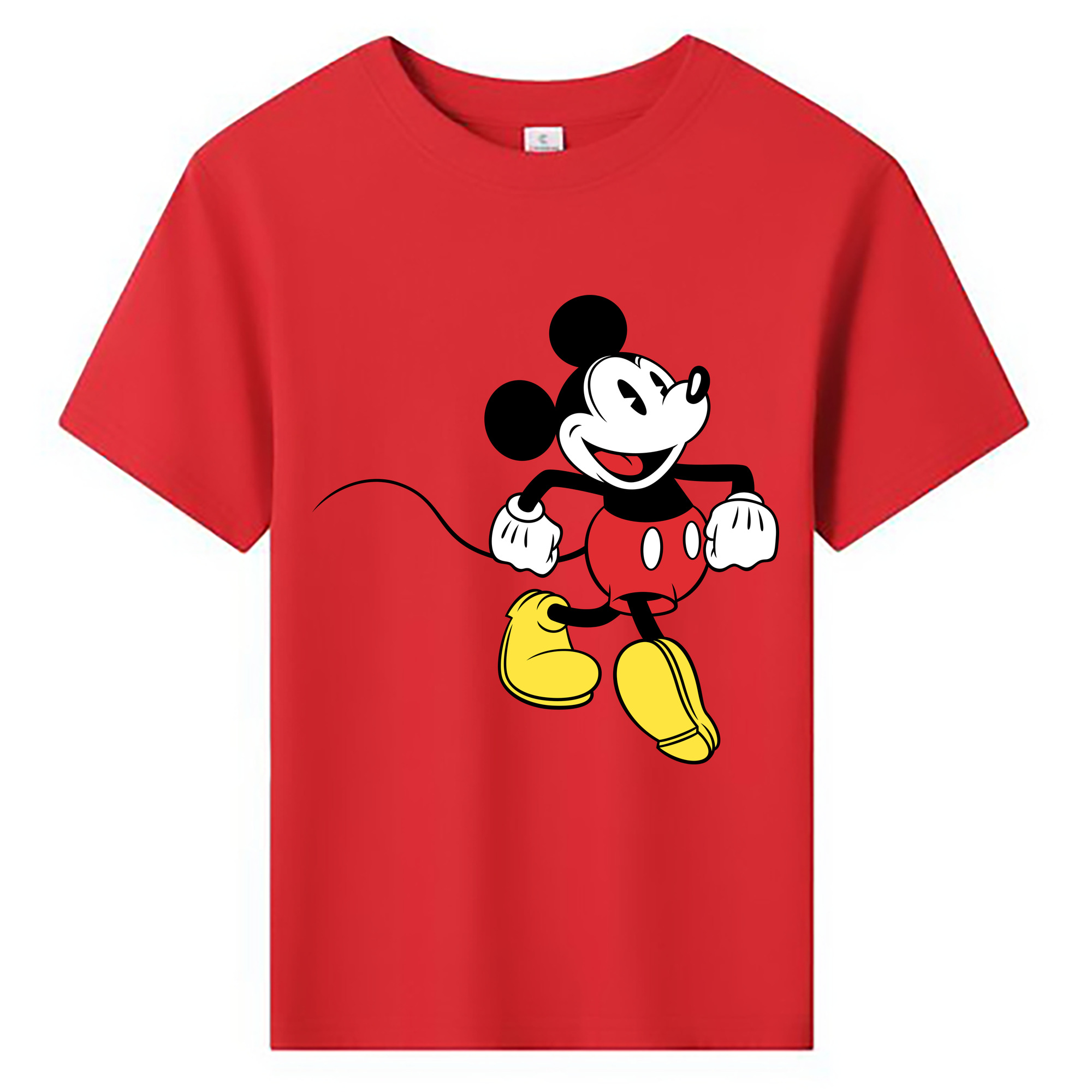 ミッキーマウス Mickey Mouse 綿100％キッズTシャツ（フロントプリント）