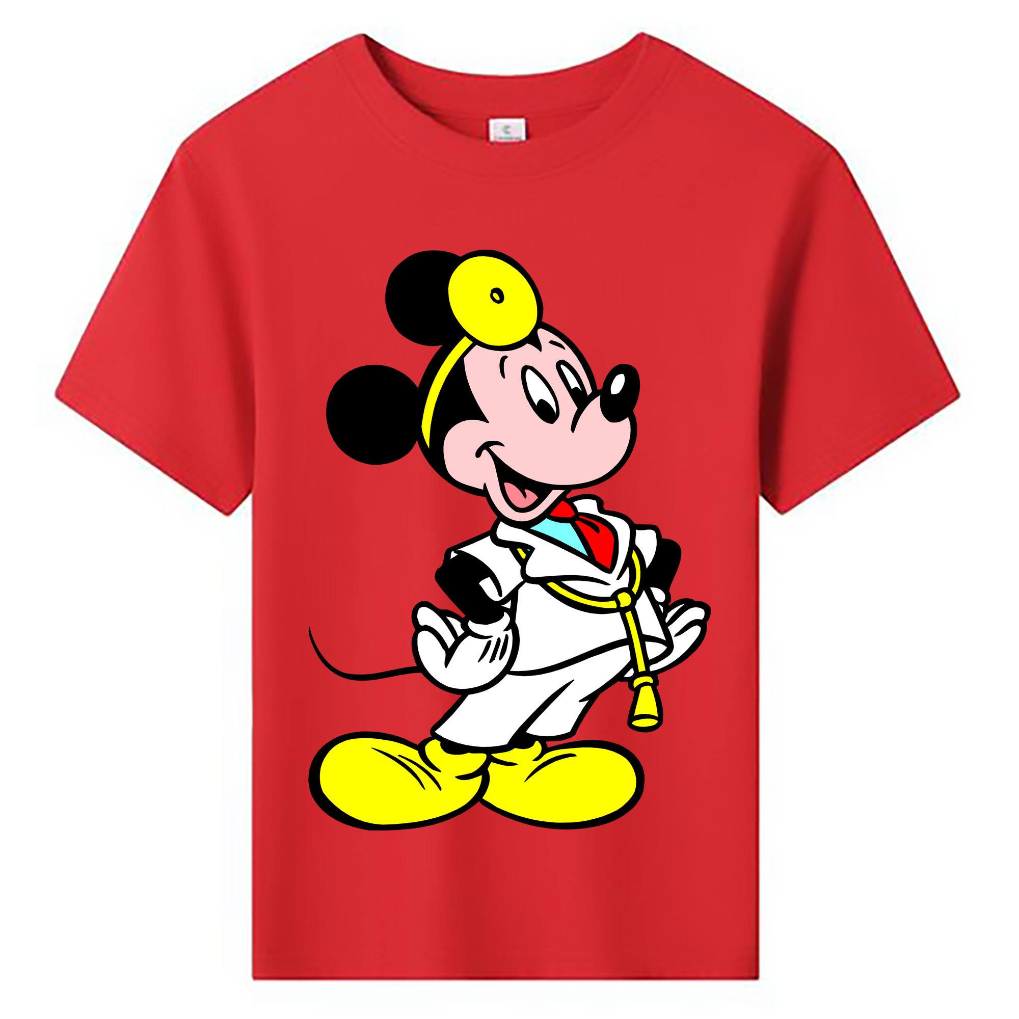 ミッキーマウス Mickey Mouse 綿100％キッズTシャツ（フロントプリント）