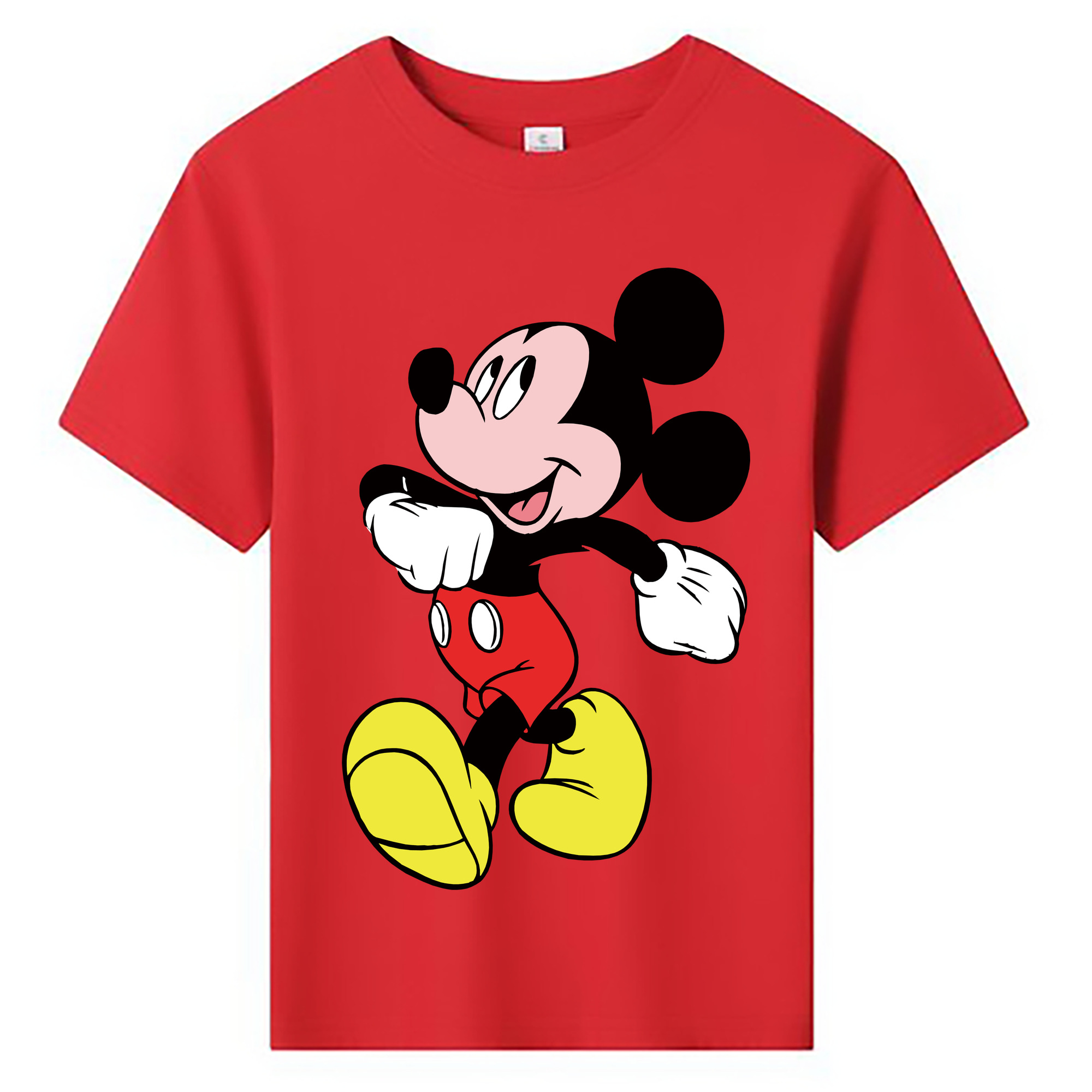 ミッキーマウス Mickey Mouse 綿100％キッズTシャツ（フロントプリント）