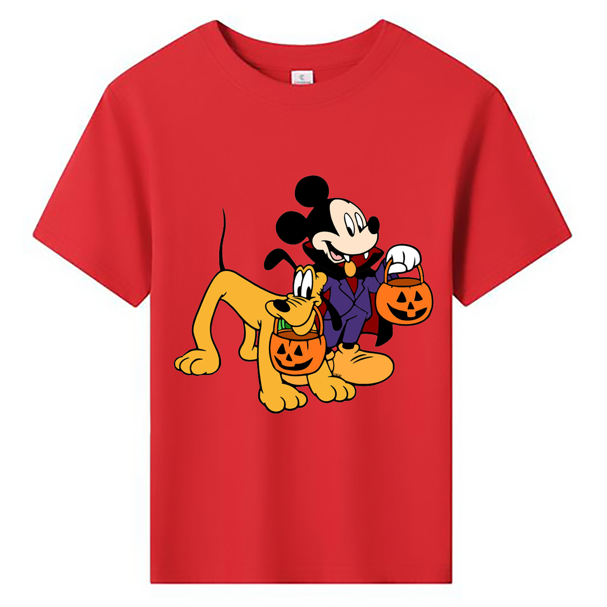 ミッキーマウス Mickey Mouse 綿100％キッズTシャツ（フロントプリント）