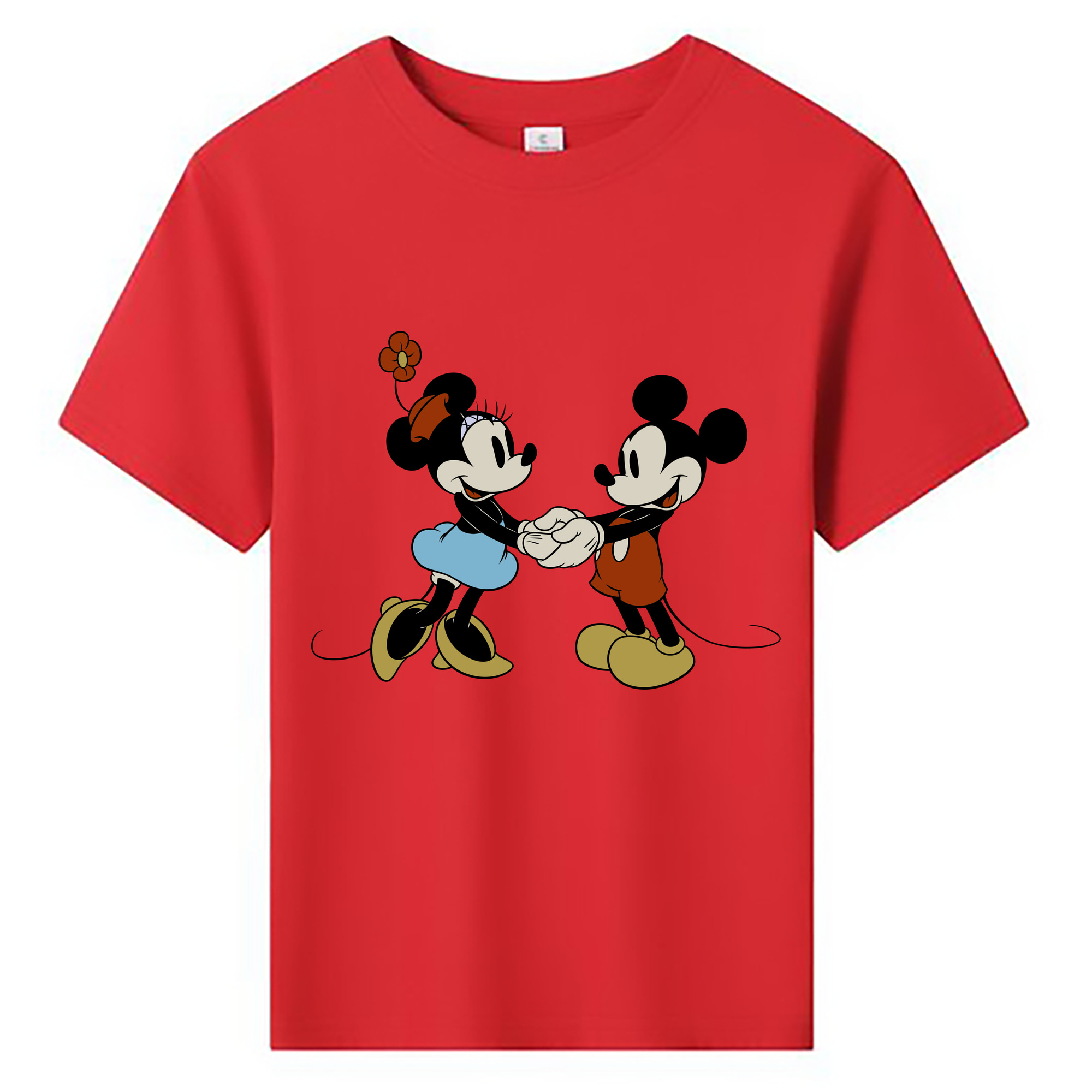 ミッキーマウス Mickey Mouse 綿100％キッズTシャツ（フロントプリント）