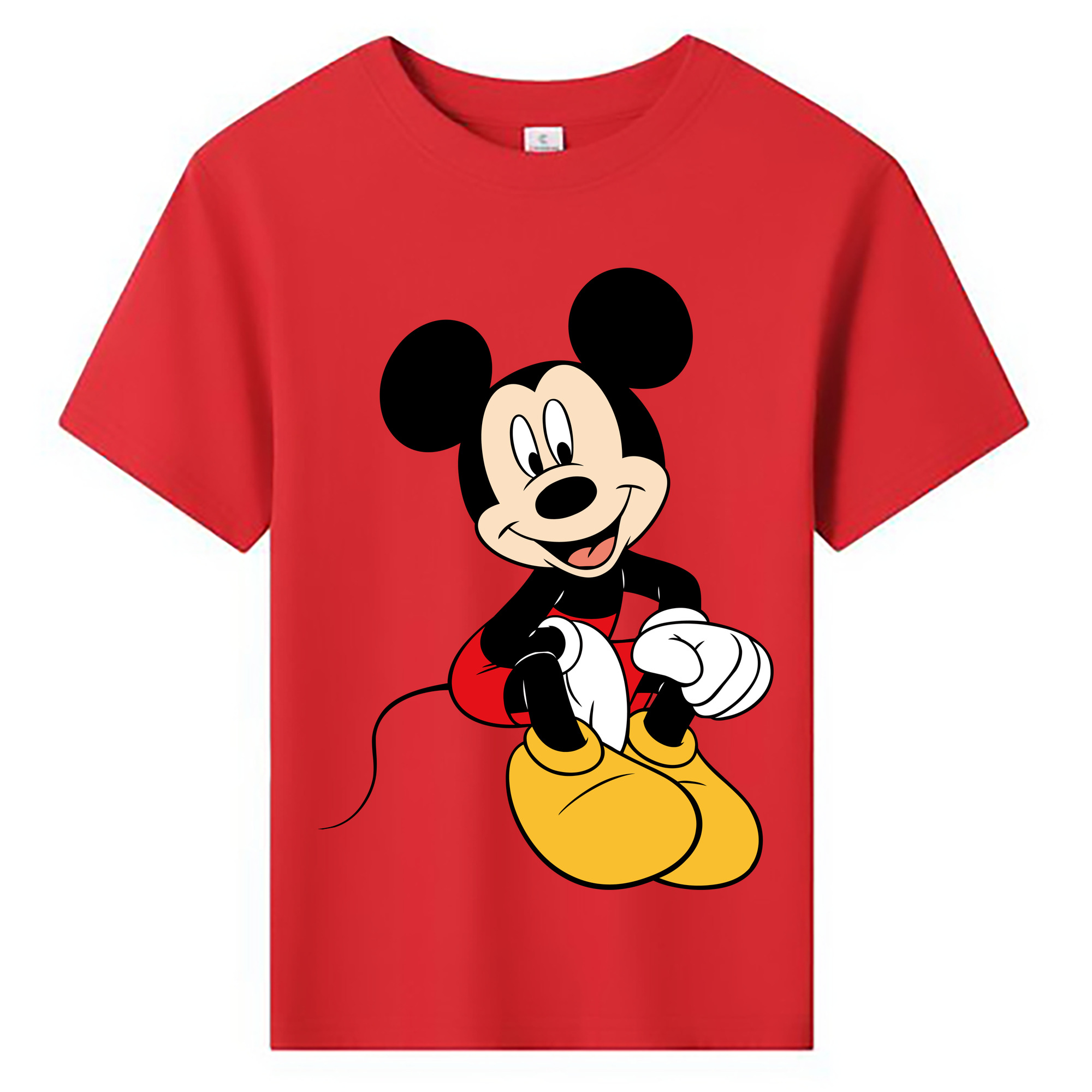 ミッキーマウス Mickey Mouse 綿100％キッズTシャツ（フロントプリント）