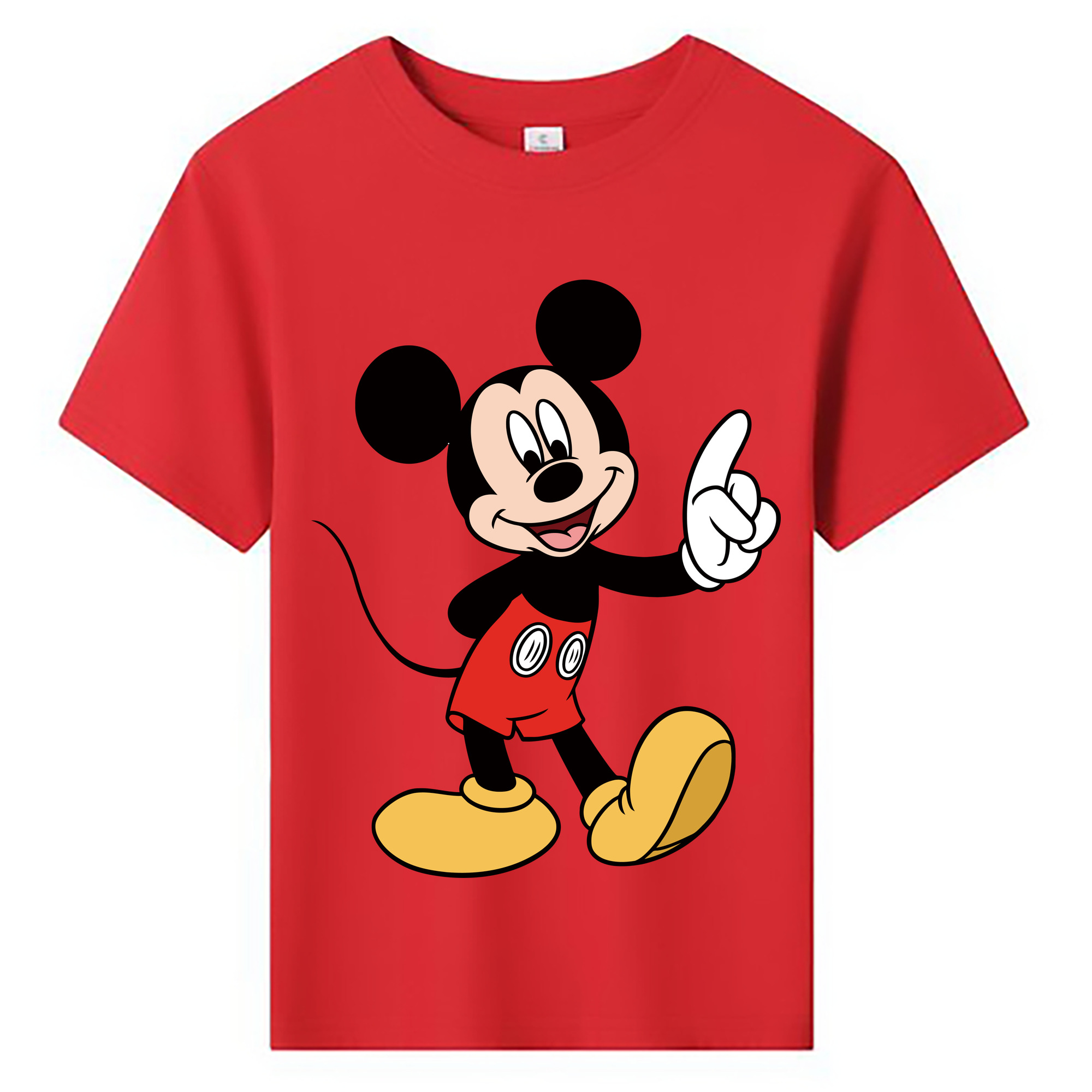 ミッキーマウス Mickey Mouse 綿100％キッズTシャツ（フロントプリント）