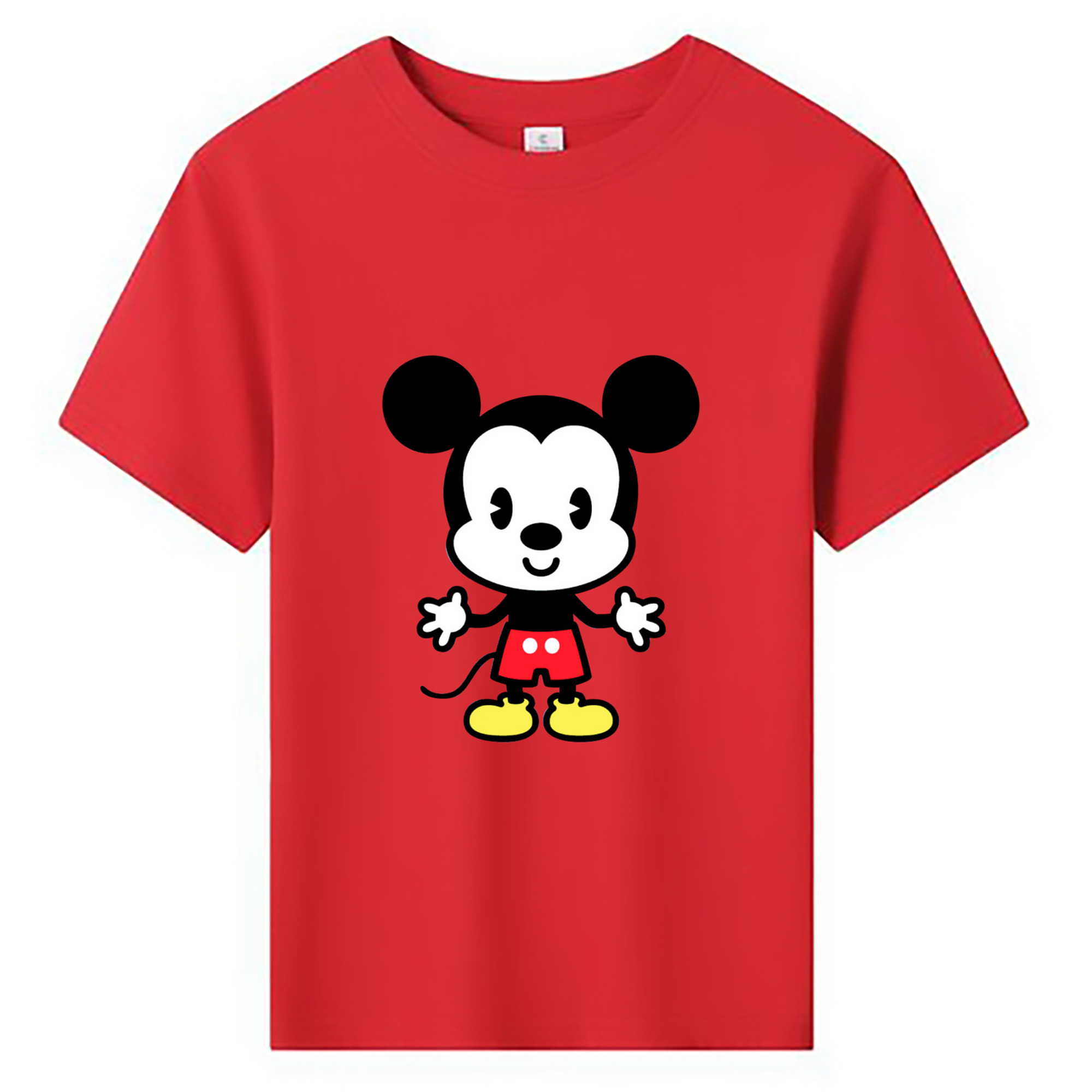 ミッキーマウス Mickey Mouse 綿100％キッズTシャツ（フロントプリント）