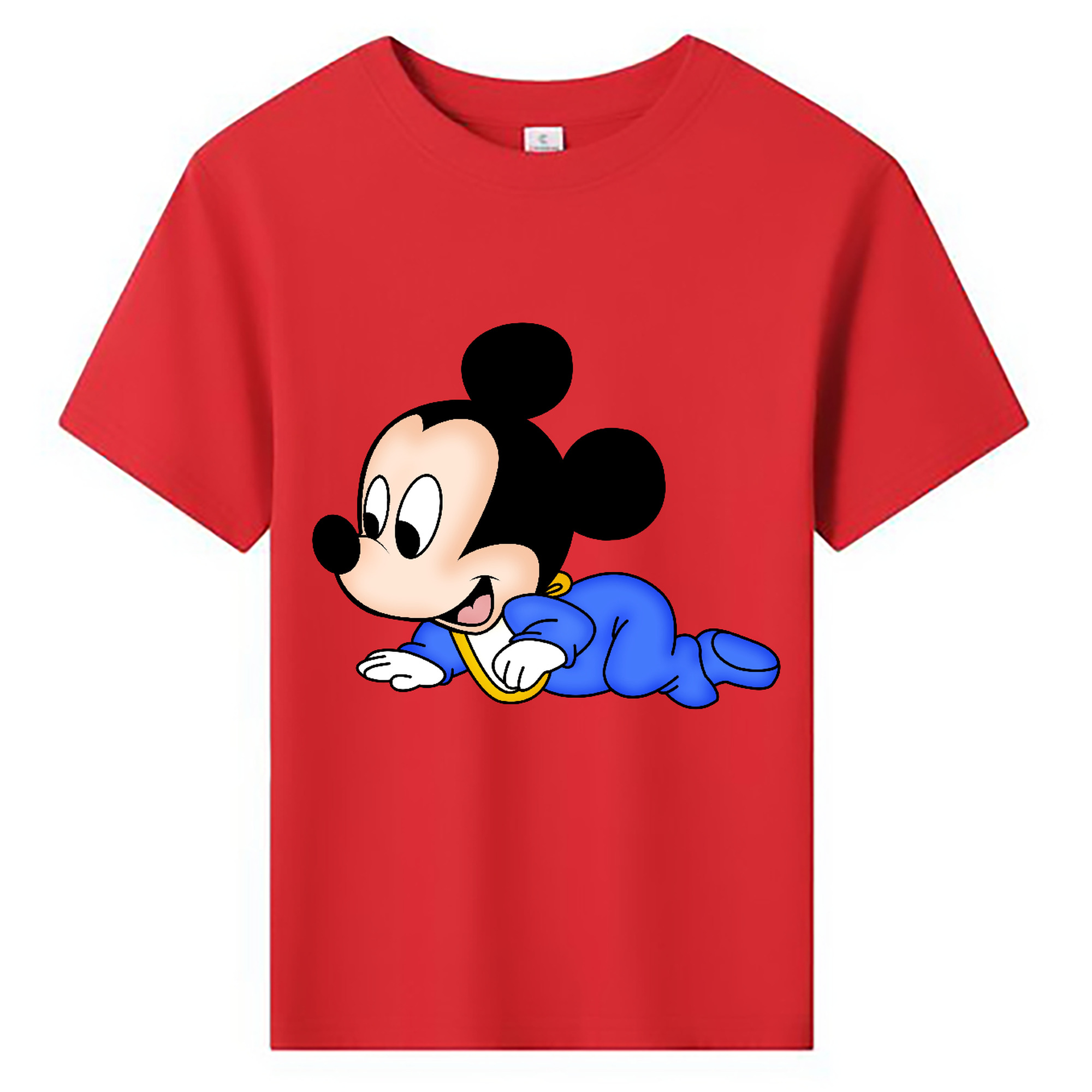 ミッキーマウス Mickey Mouse 綿100％キッズTシャツ（フロントプリント）