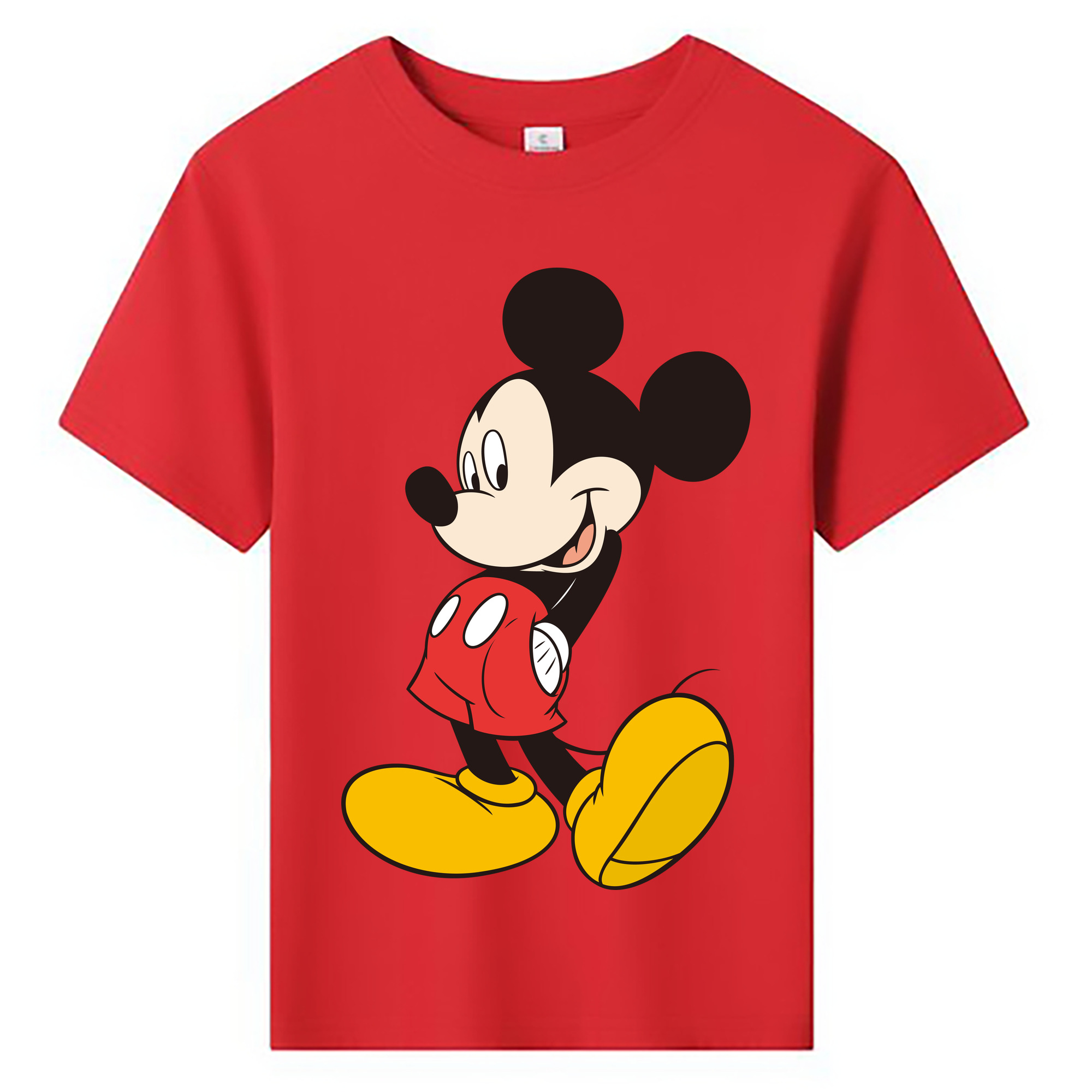 ミッキーマウス Mickey Mouse 綿100％キッズTシャツ（フロントプリント）