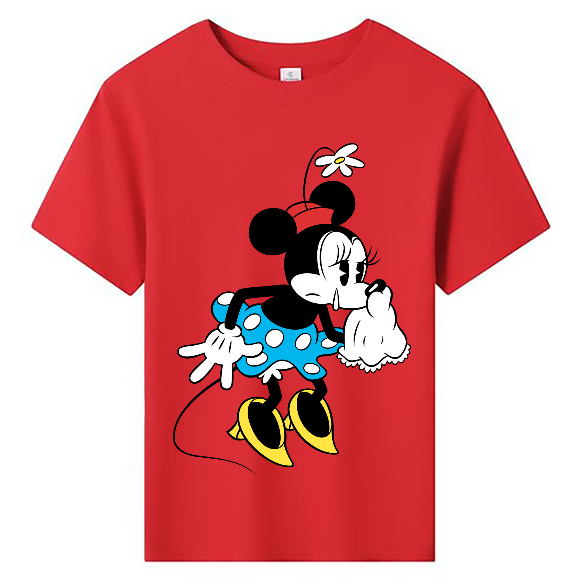 （画像用） ミッキーマウス Mickey Mouse 綿100％キッズTシャツ（フロントプリント）