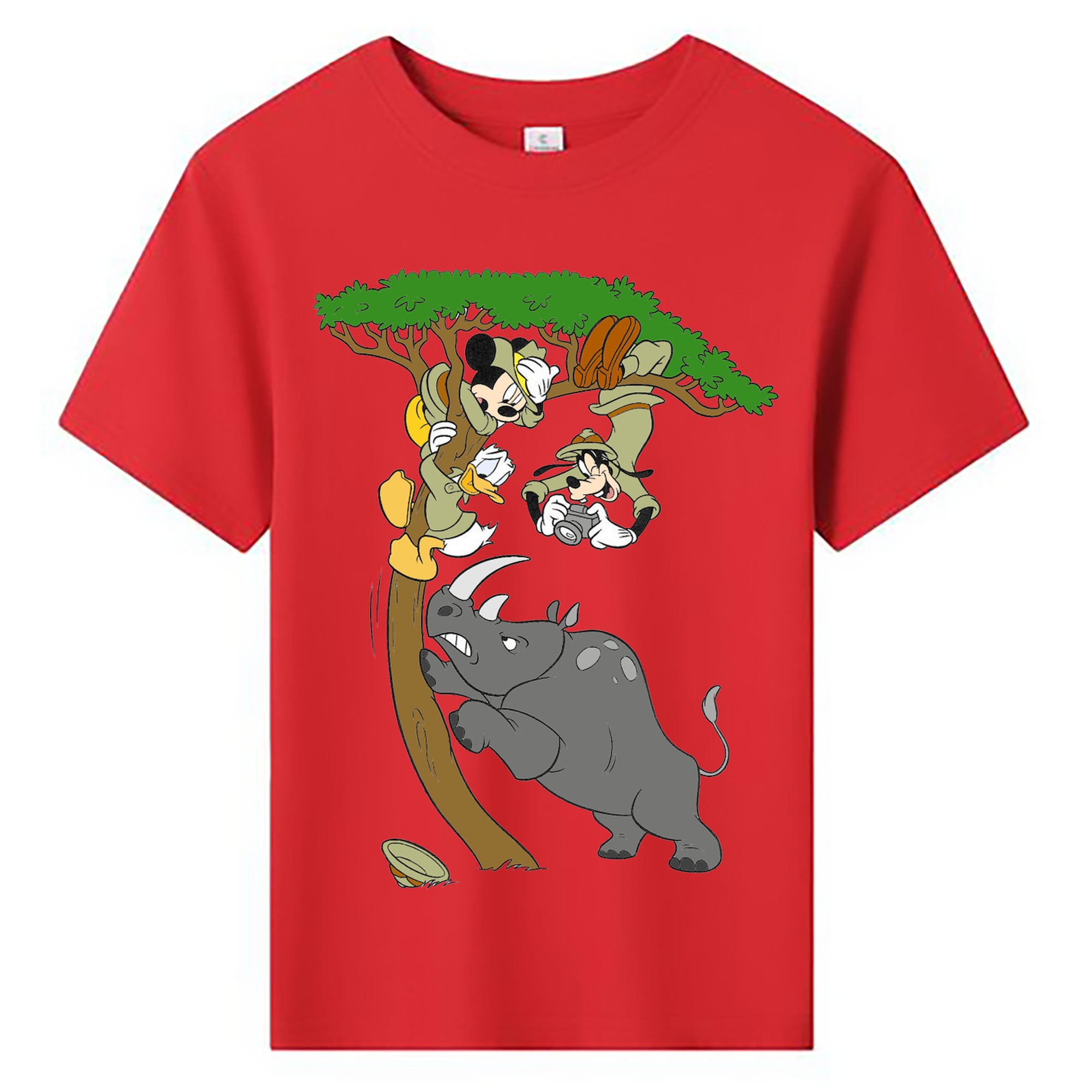 ミッキーマウス Mickey Mouse 綿100％キッズTシャツ（フロントプリント）