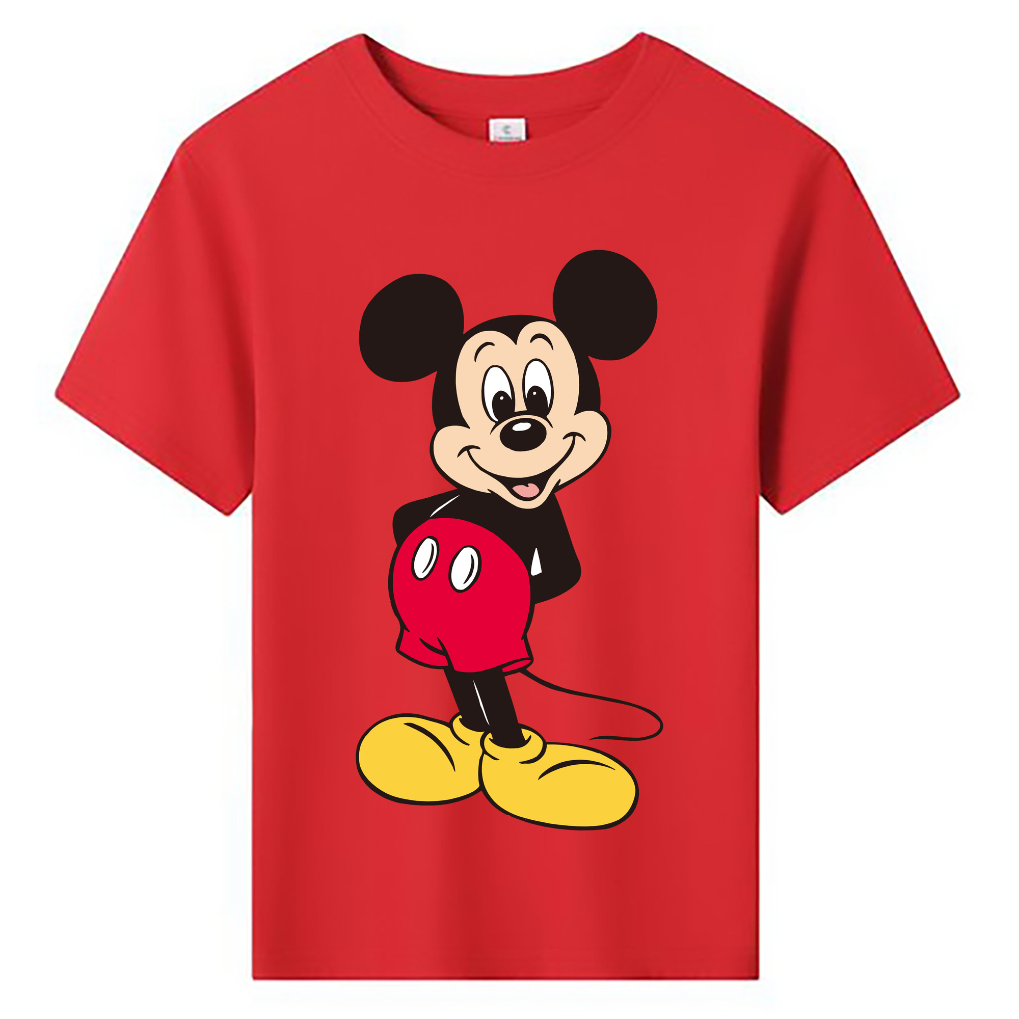 ミッキーマウス Mickey Mouse 綿100％キッズTシャツ（フロントプリント）
