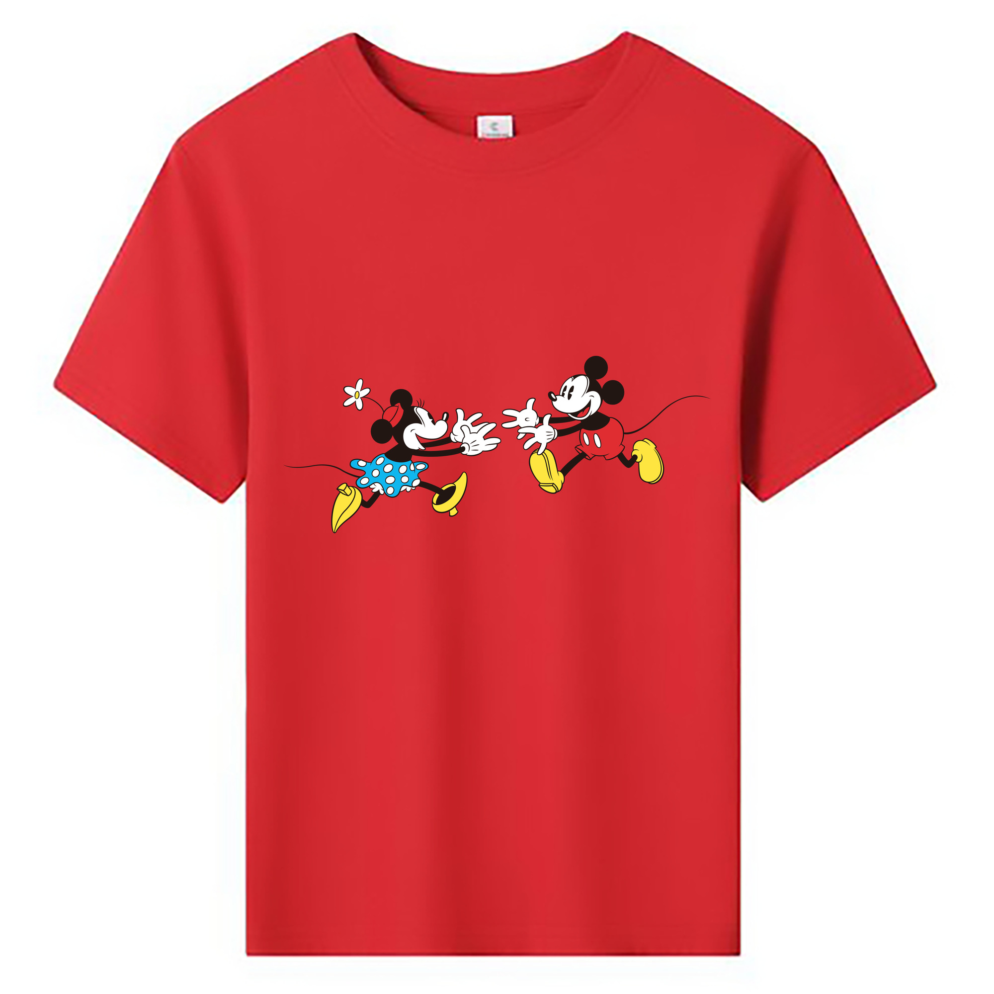 ミッキーマウス Mickey Mouse 綿100％キッズTシャツ（フロントプリント）