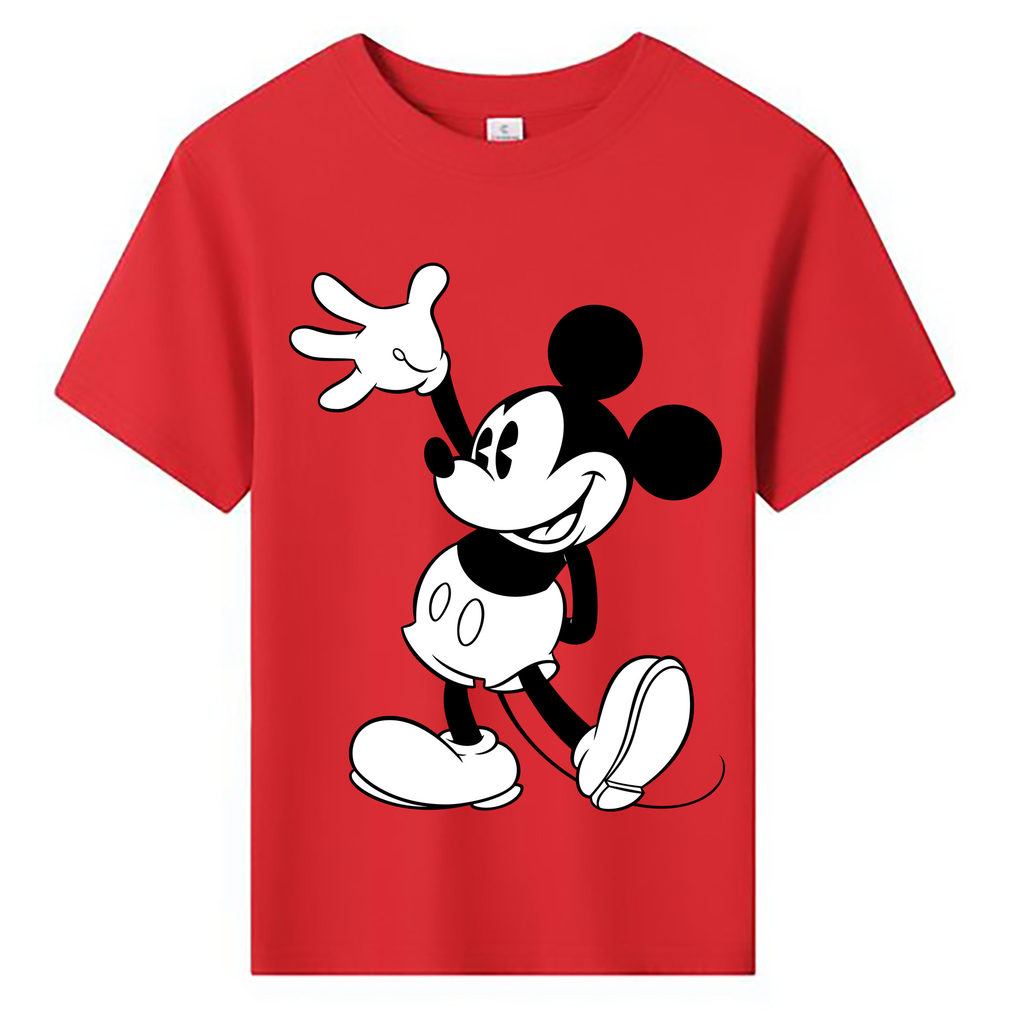 ミッキーマウス Mickey Mouse 綿100％キッズTシャツ（フロントプリント）