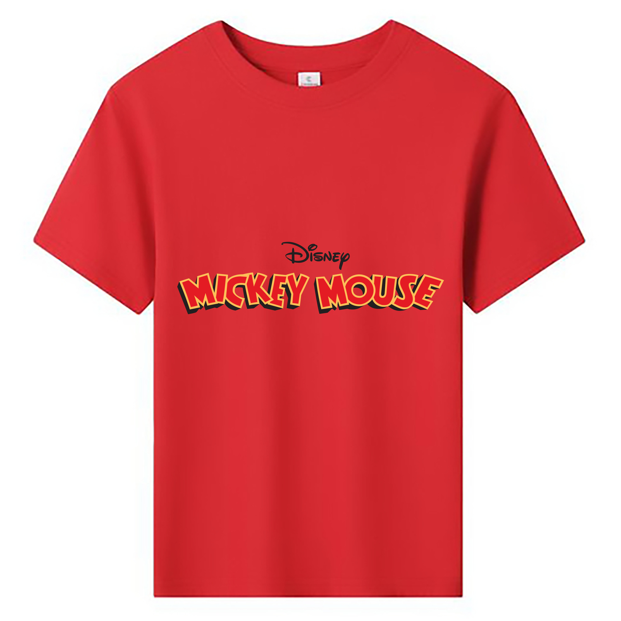 ミッキーマウス Mickey Mouse 綿100％キッズTシャツ（フロントプリント）