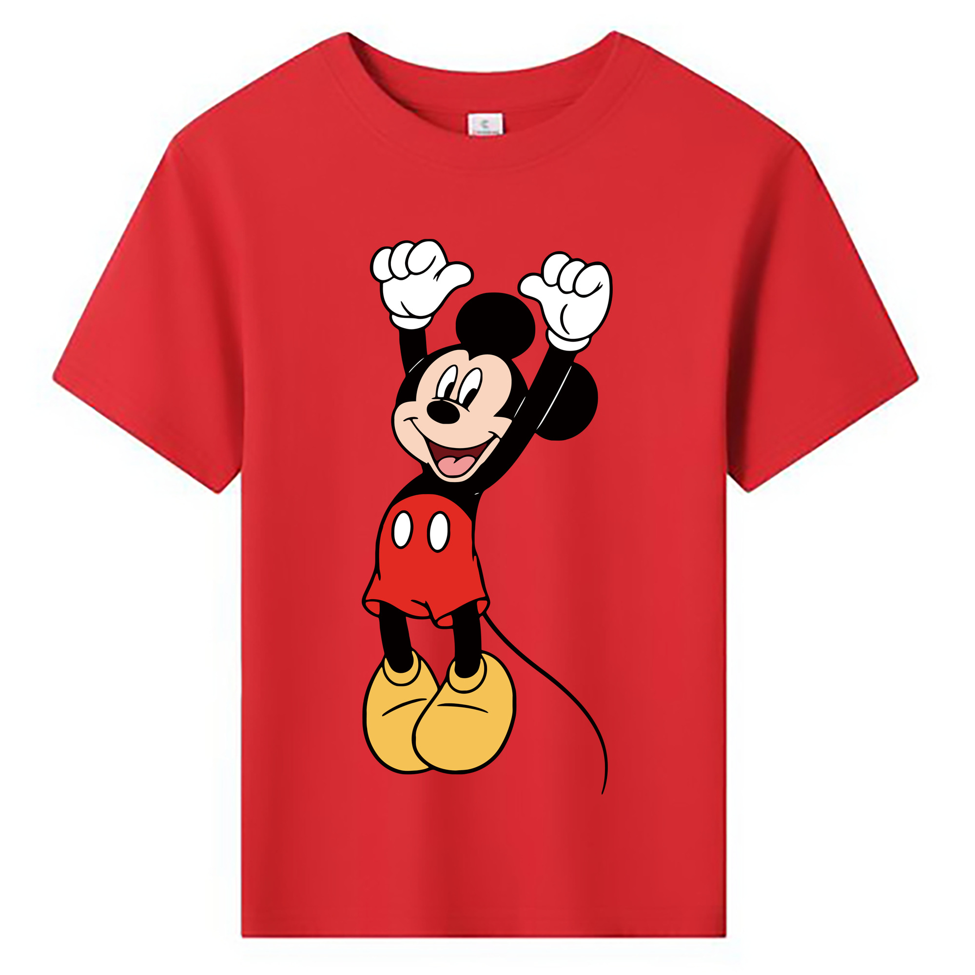 ミッキーマウス Mickey Mouse 綿100％キッズTシャツ（フロントプリント）