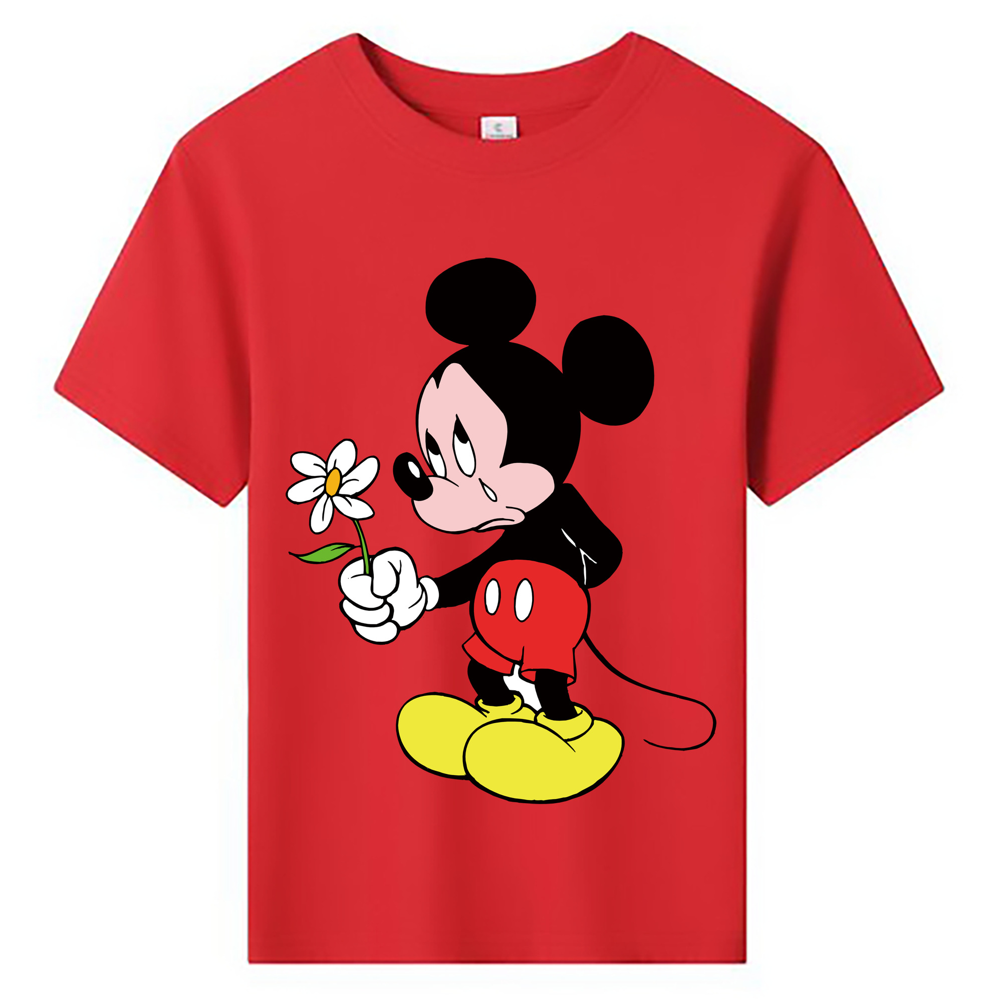 ミッキーマウス Mickey Mouse 綿100％キッズTシャツ（フロントプリント）