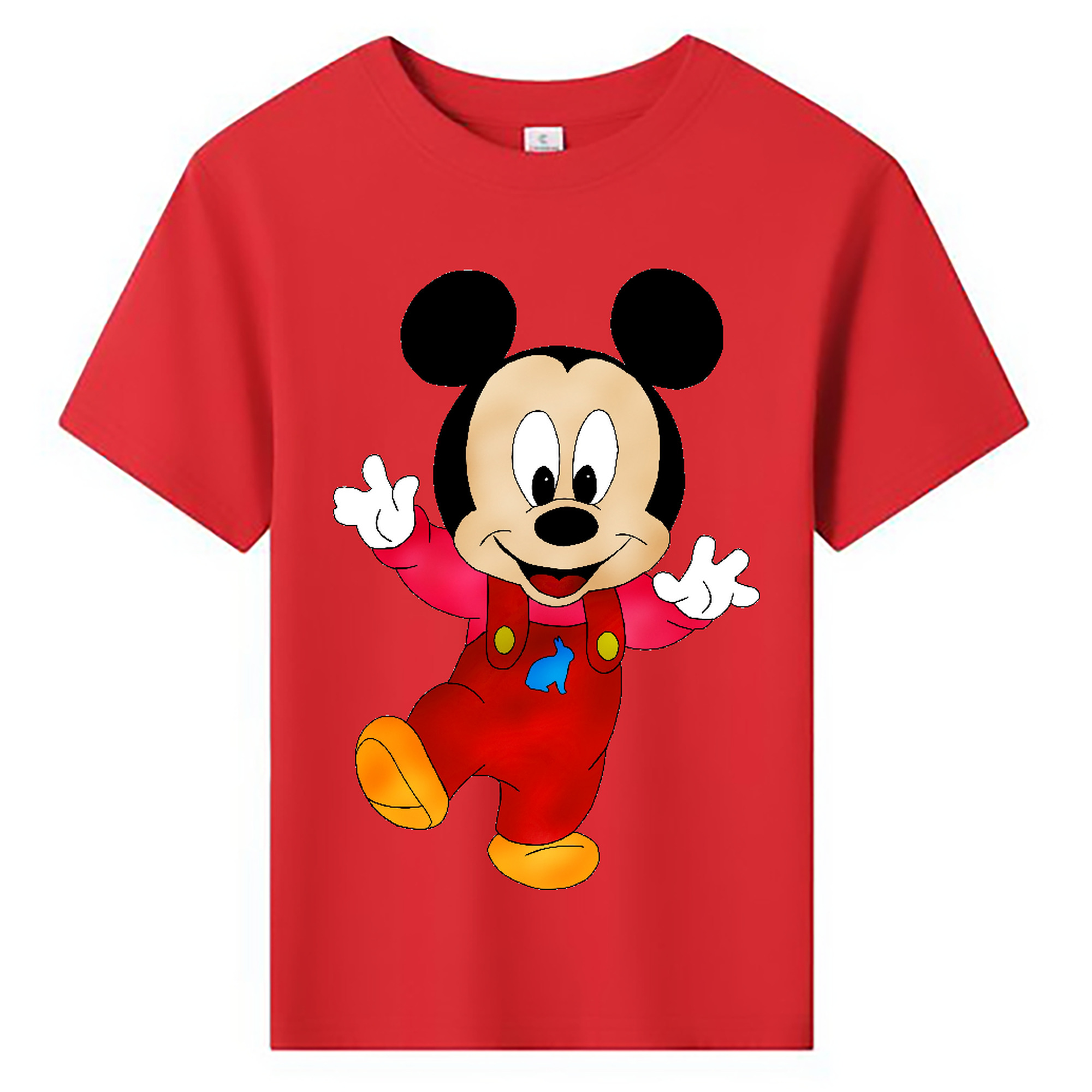 ミッキーマウス Mickey Mouse 綿100％キッズTシャツ（フロントプリント）