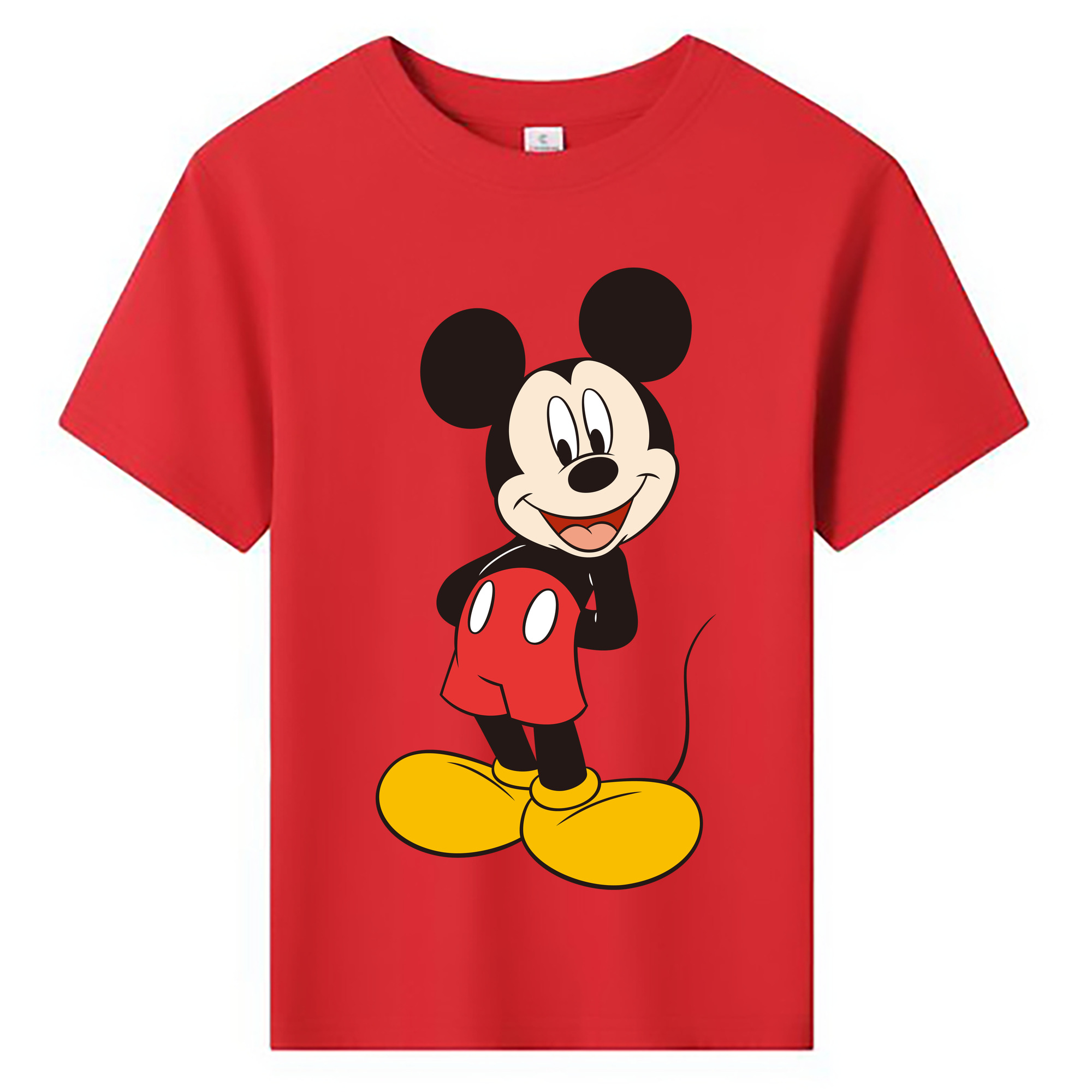 ミッキーマウス Mickey Mouse 綿100％キッズTシャツ（フロントプリント）