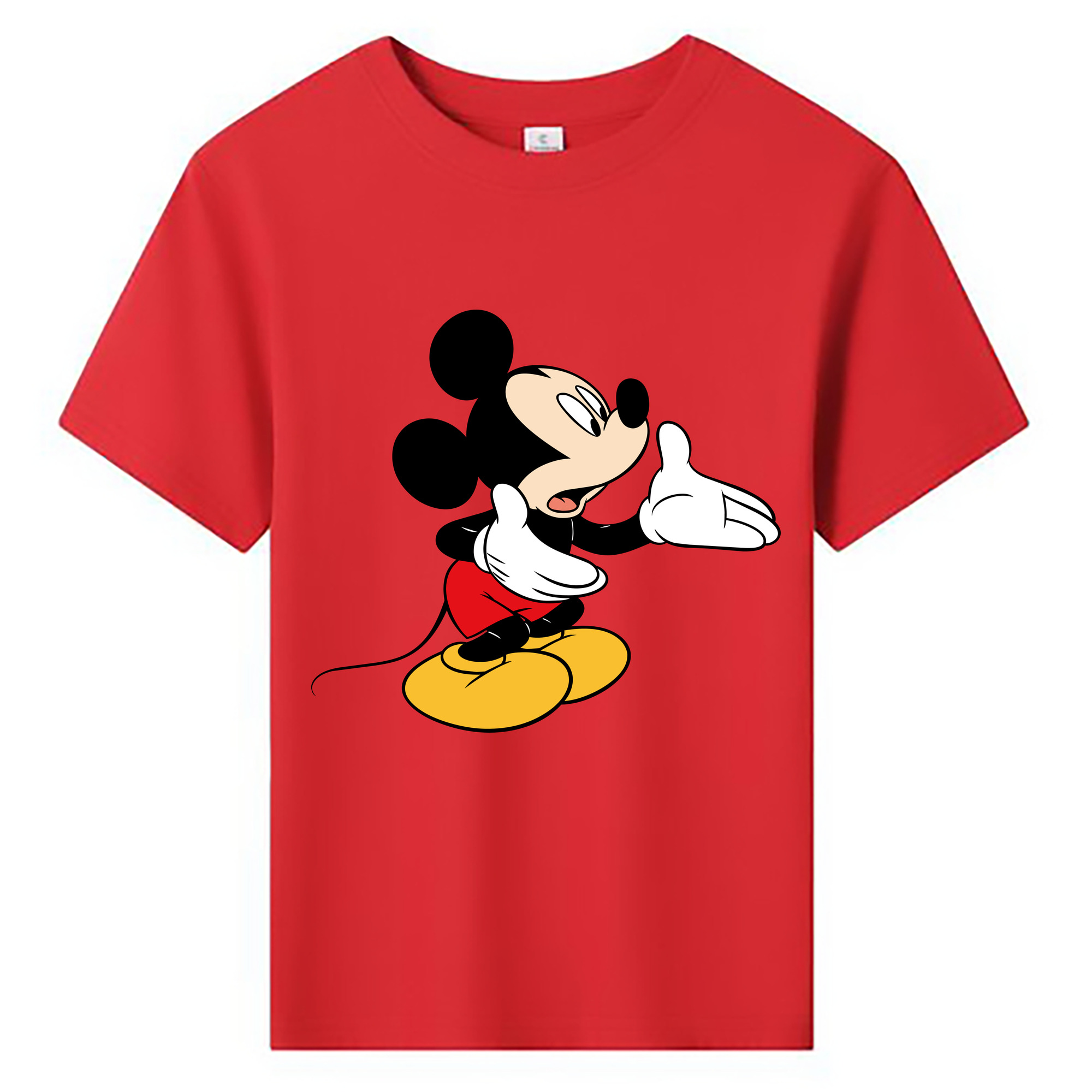 ミッキーマウス Mickey Mouse 綿100％キッズTシャツ（フロントプリント）