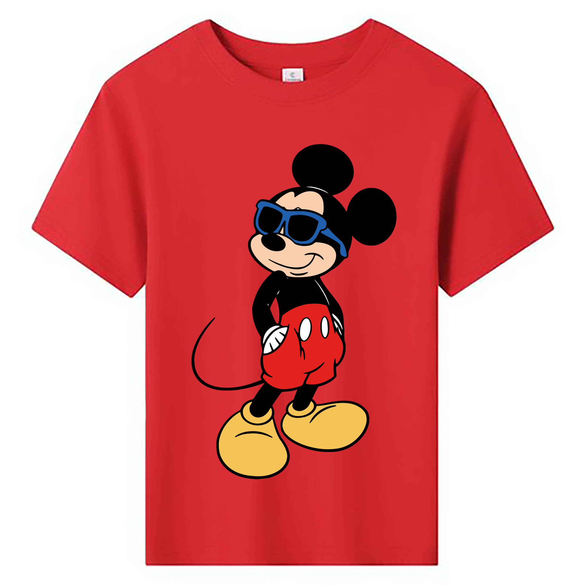 ミッキーマウス Mickey Mouse 綿100％キッズTシャツ（フロントプリント）