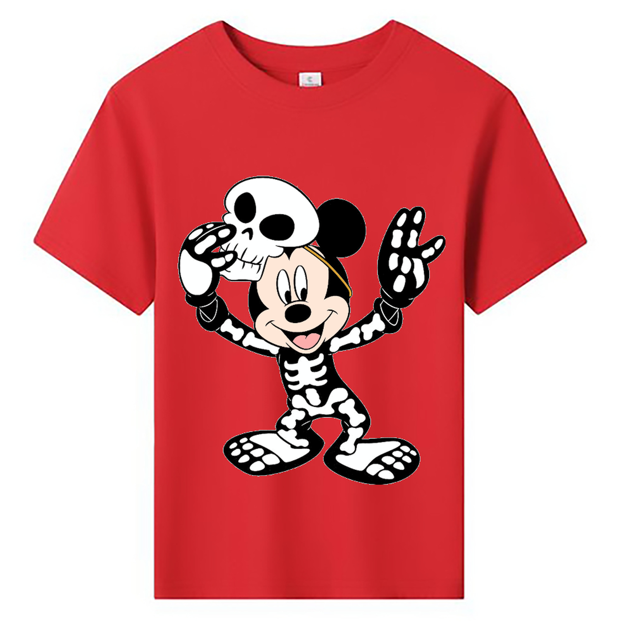 ミッキーマウス Mickey Mouse 綿100％キッズTシャツ（フロントプリント）