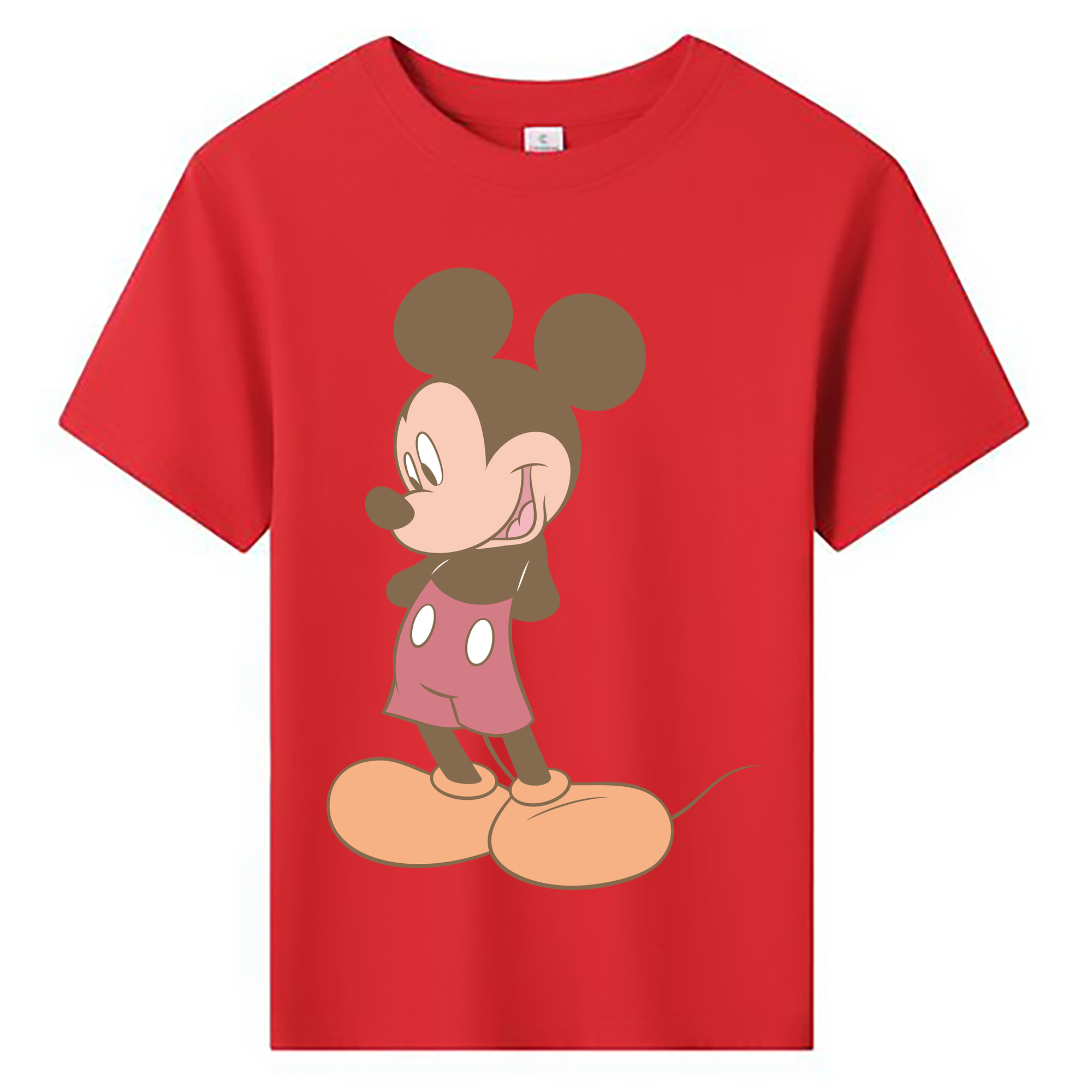 ミッキーマウス Mickey Mouse 綿100％キッズTシャツ（フロントプリント）