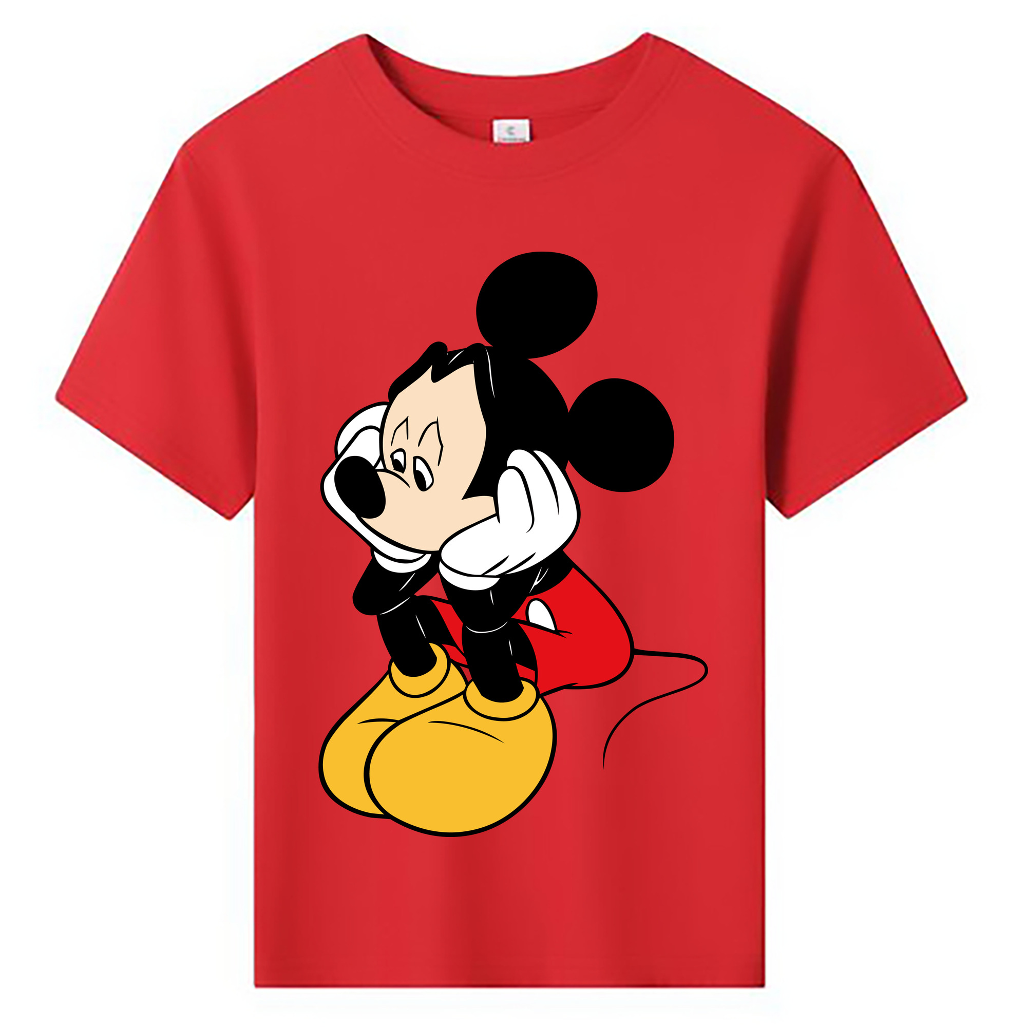 ミッキーマウス Mickey Mouse 綿100％キッズTシャツ（フロントプリント）