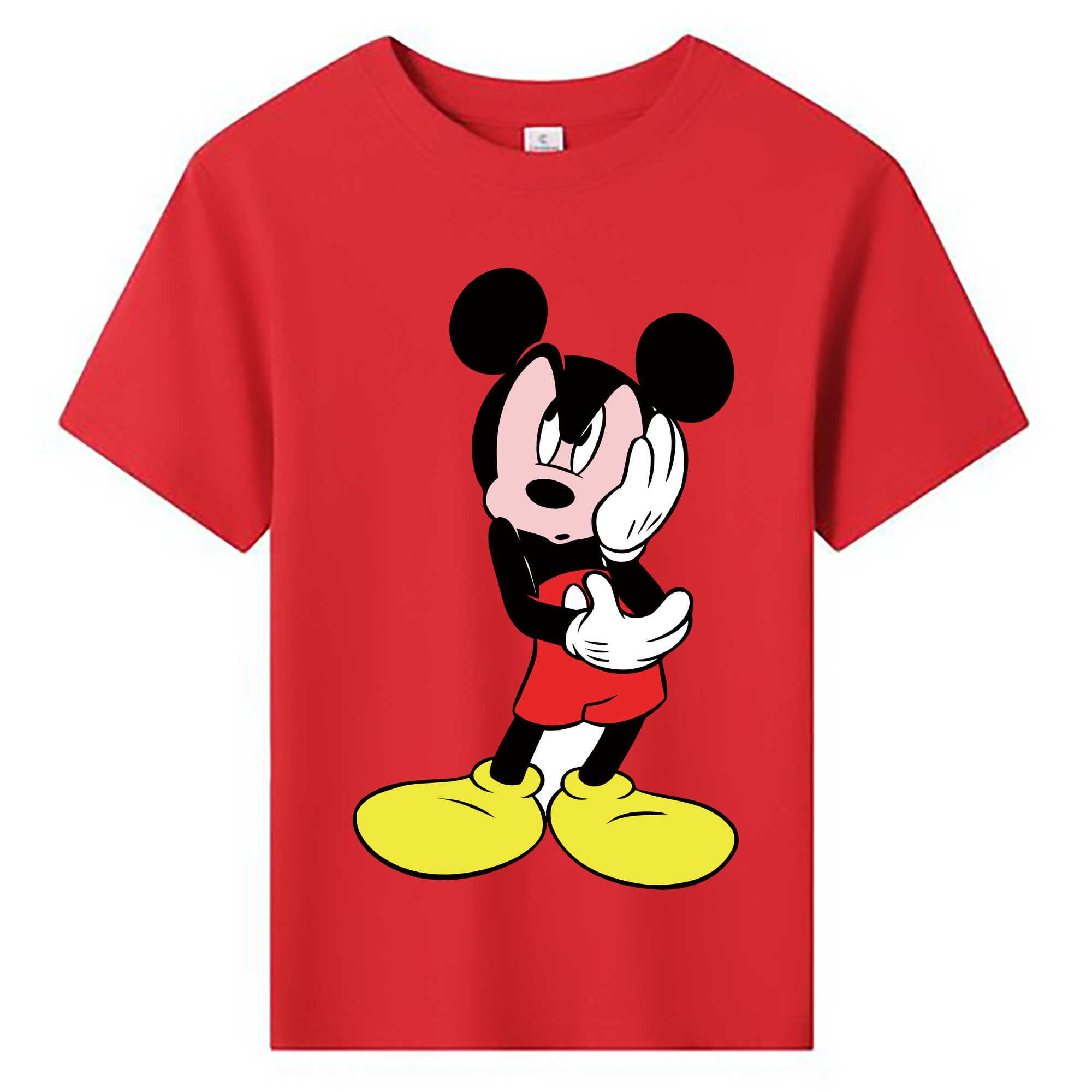 ミッキーマウス Mickey Mouse 綿100％キッズTシャツ（フロントプリント）
