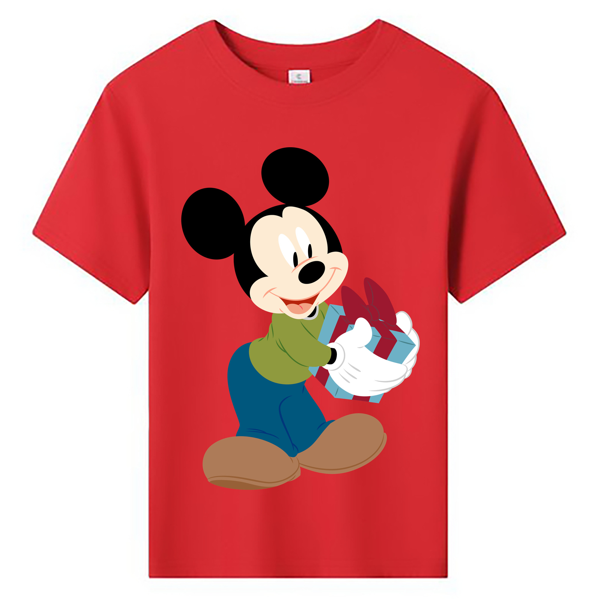 ミッキーマウス Mickey Mouse 綿100％キッズTシャツ（フロントプリント）