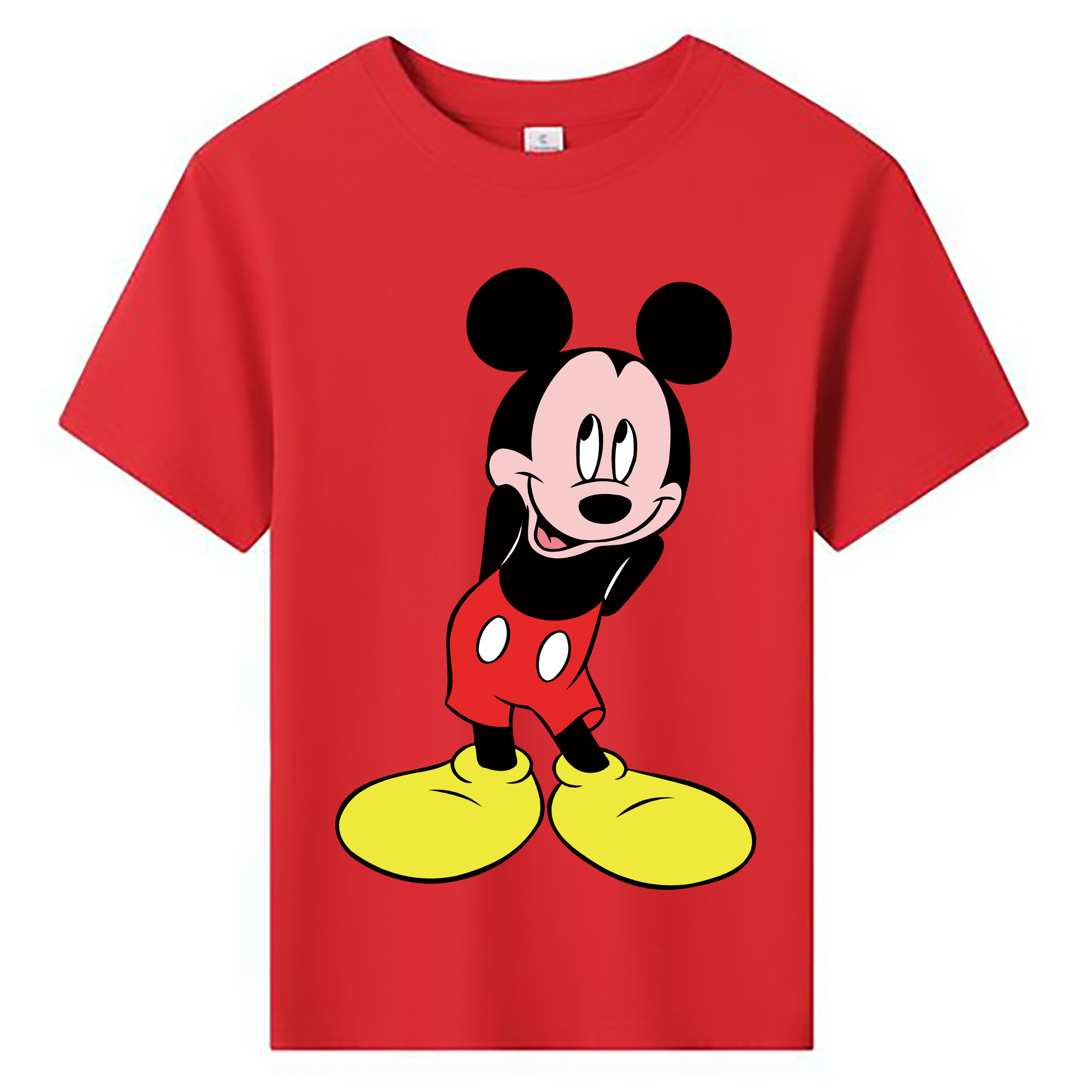 ミッキーマウス Mickey Mouse 綿100％キッズTシャツ（フロントプリント）