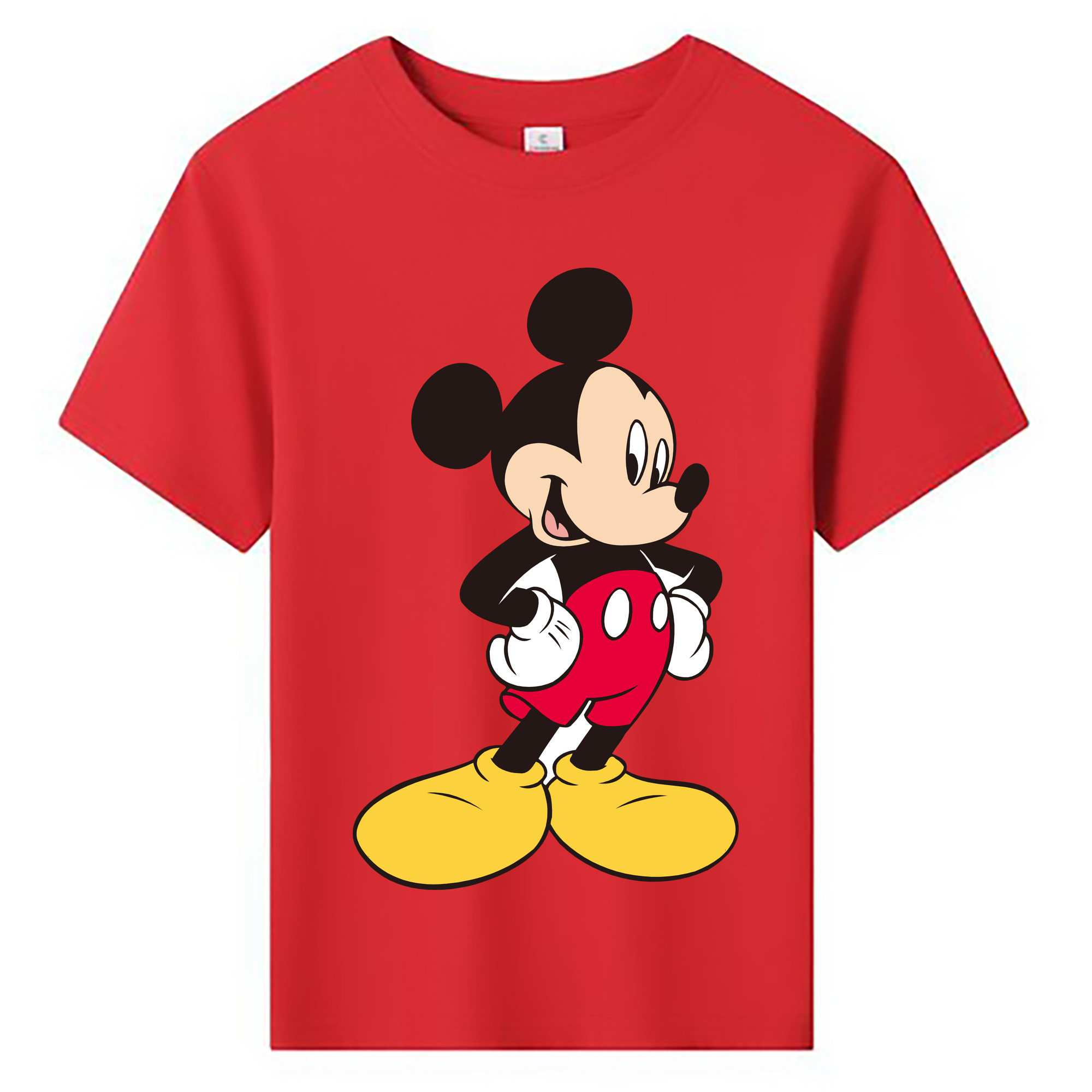 ミッキーマウス Mickey Mouse 綿100％キッズTシャツ（フロントプリント）