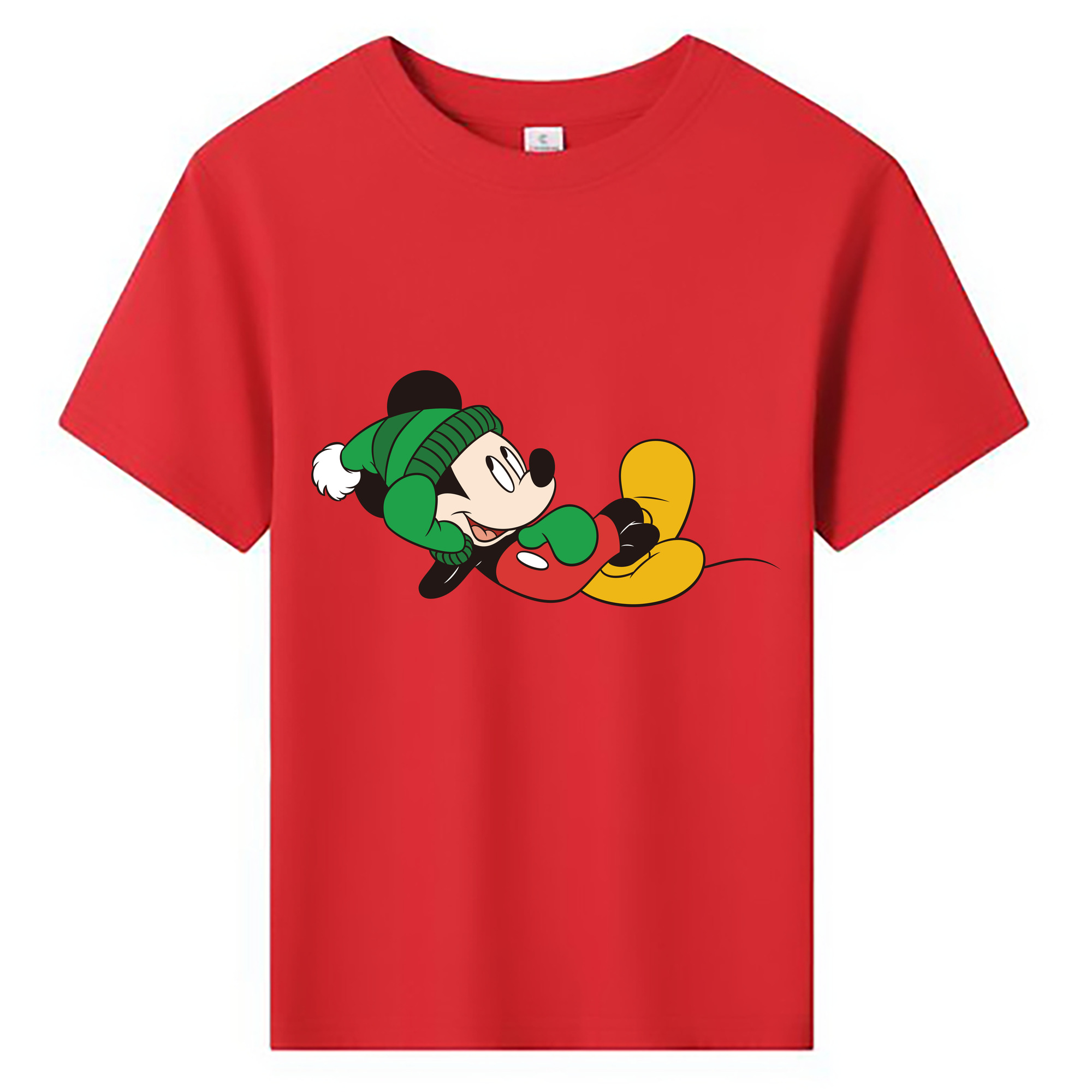 ミッキーマウス Mickey Mouse 綿100％キッズTシャツ（フロントプリント）