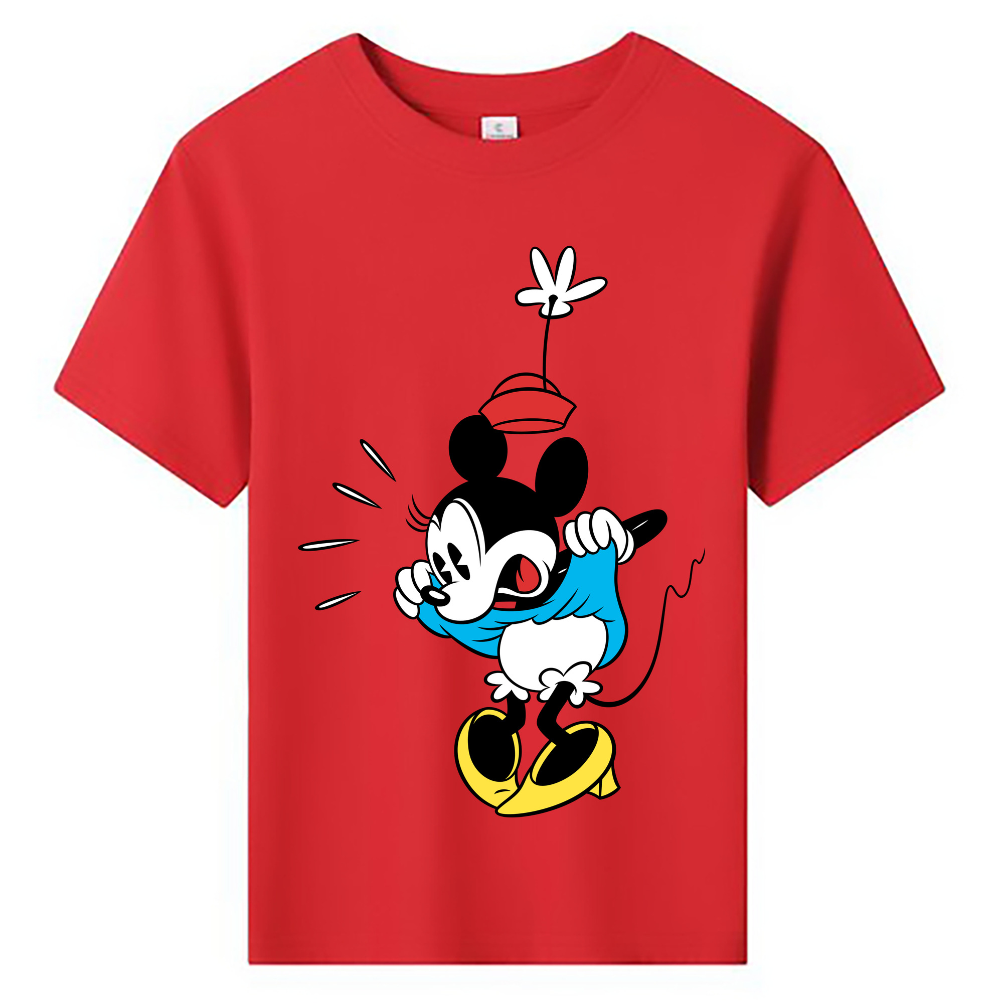 ミッキーマウス Mickey Mouse 綿100％キッズTシャツ（フロントプリント）