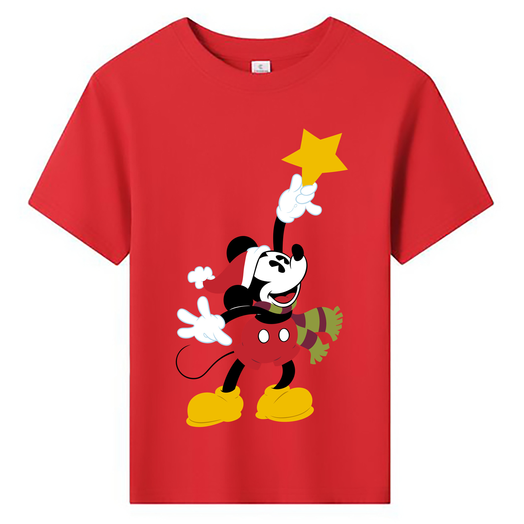 ミッキーマウス Mickey Mouse 綿100％キッズTシャツ（フロントプリント）