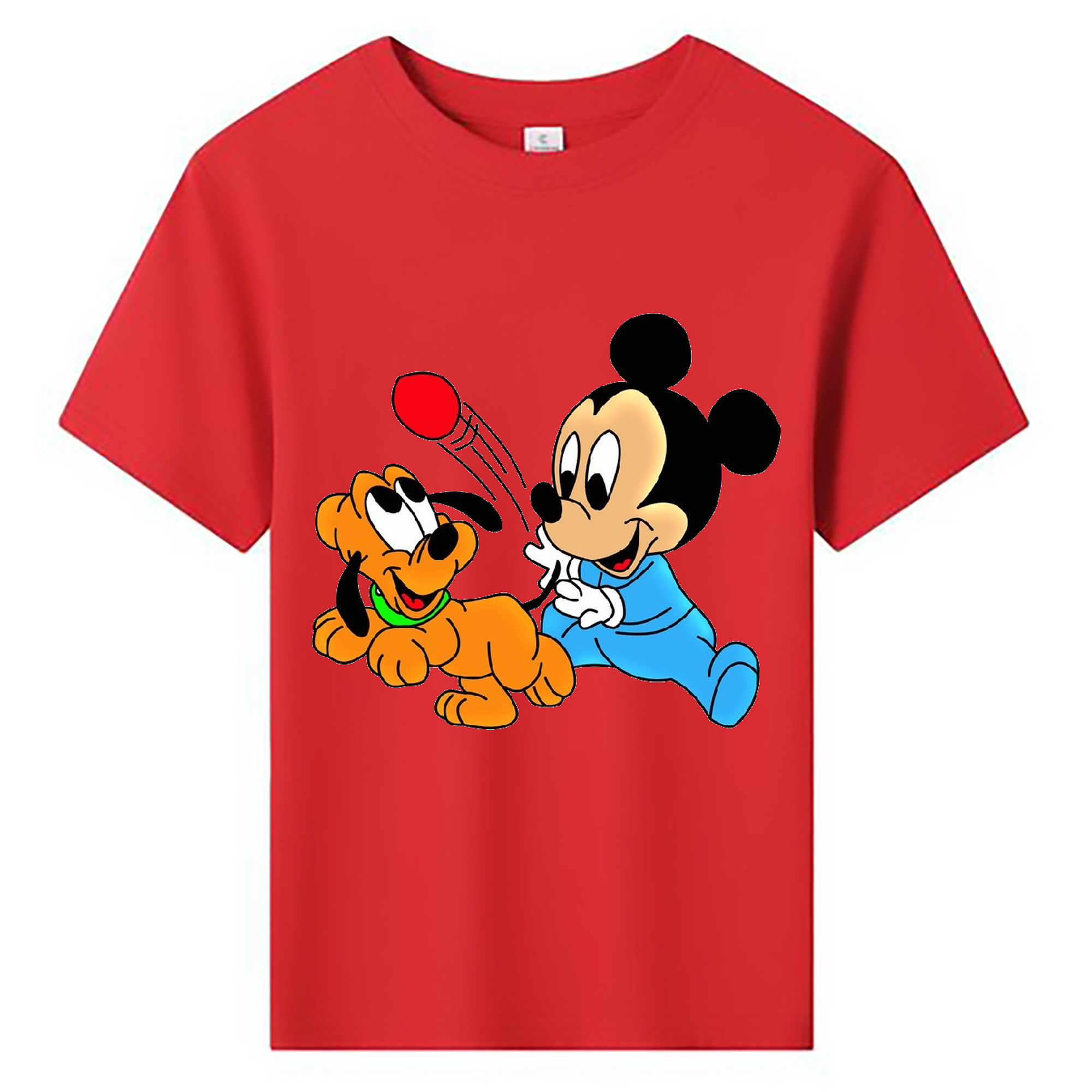 ミッキーマウス Mickey Mouse 綿100％キッズTシャツ（フロントプリント）