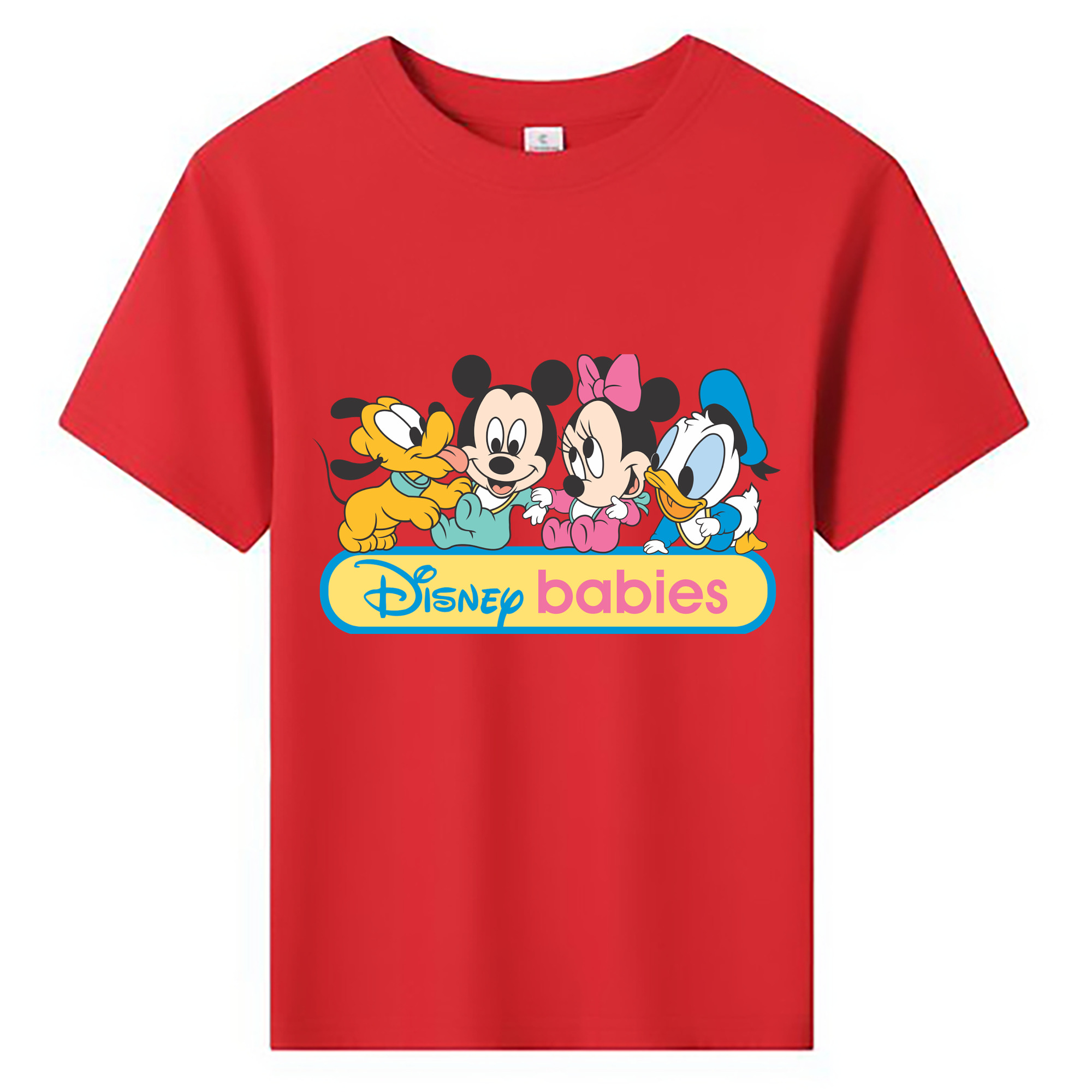ミッキーマウス Mickey Mouse 綿100％キッズTシャツ（フロントプリント）