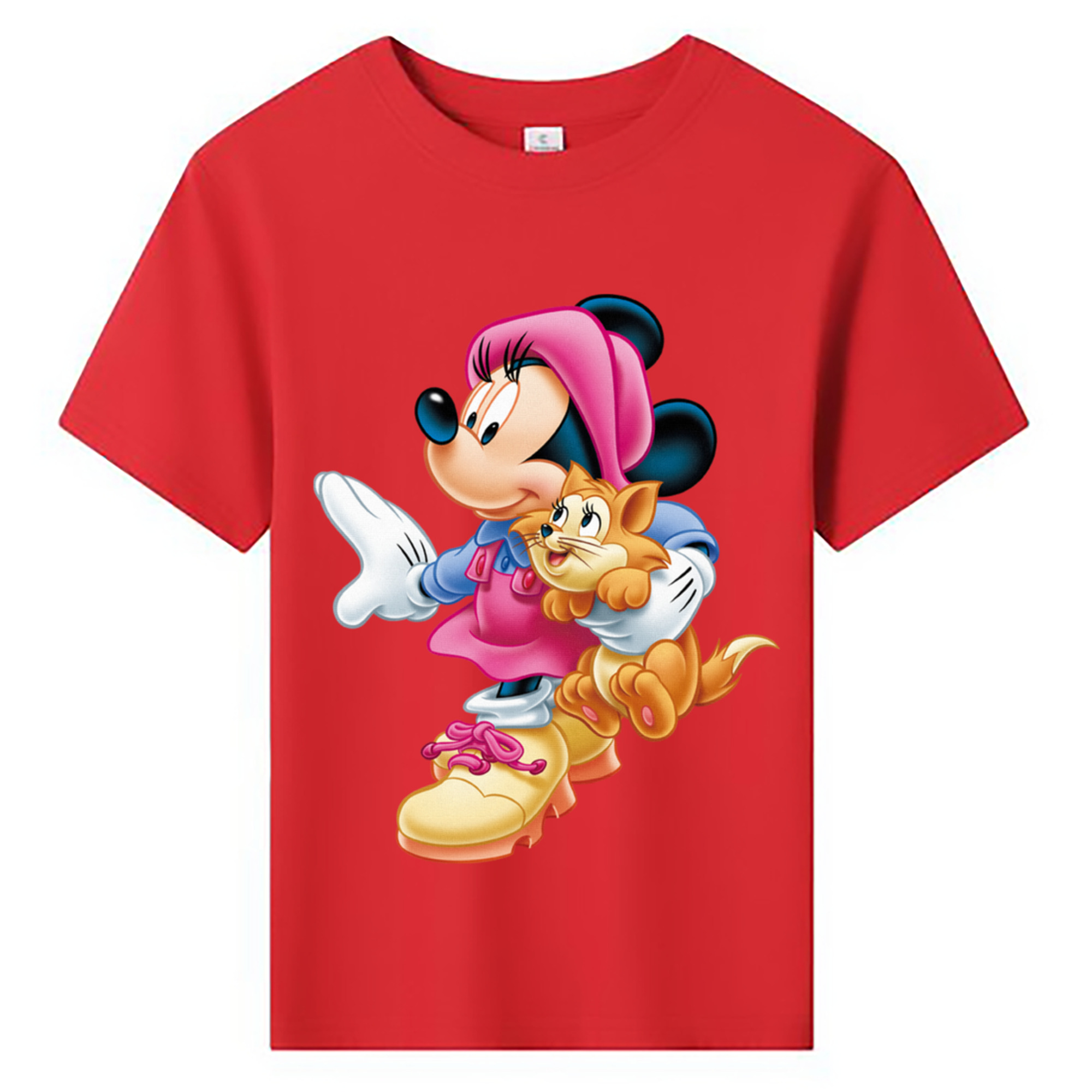 ミッキーマウス Mickey Mouse 綿100％キッズTシャツ（フロントプリント）