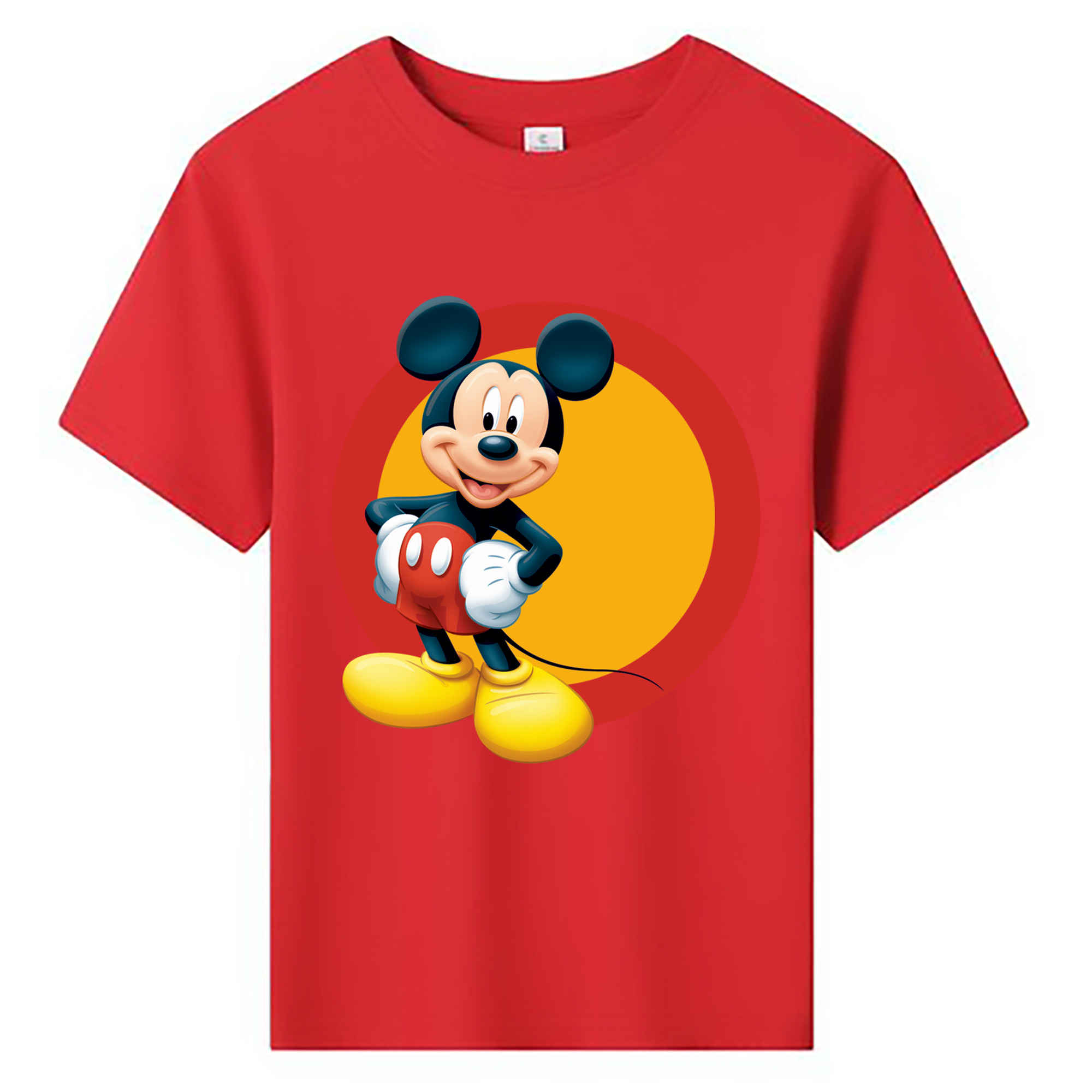 ミッキーマウス Mickey Mouse 綿100％キッズTシャツ（フロントプリント）
