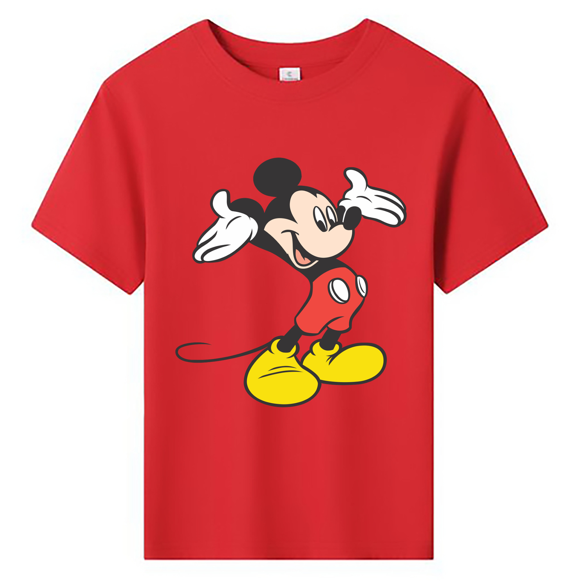 ミッキーマウス Mickey Mouse 綿100％キッズTシャツ（フロントプリント）