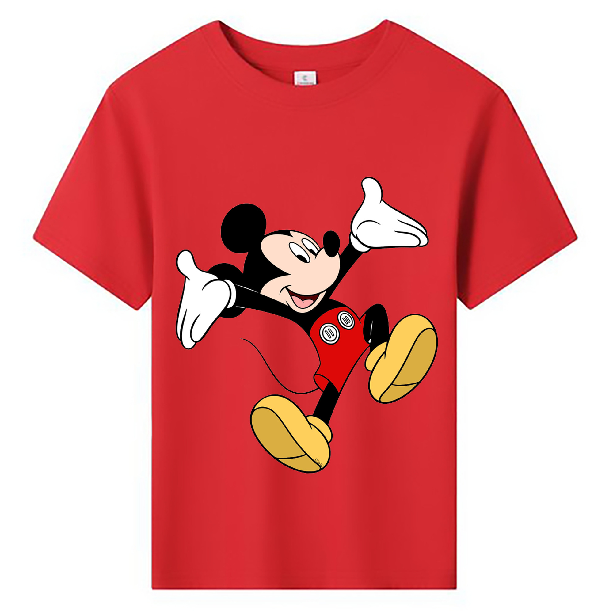 ミッキーマウス Mickey Mouse 綿100％キッズTシャツ（フロントプリント）