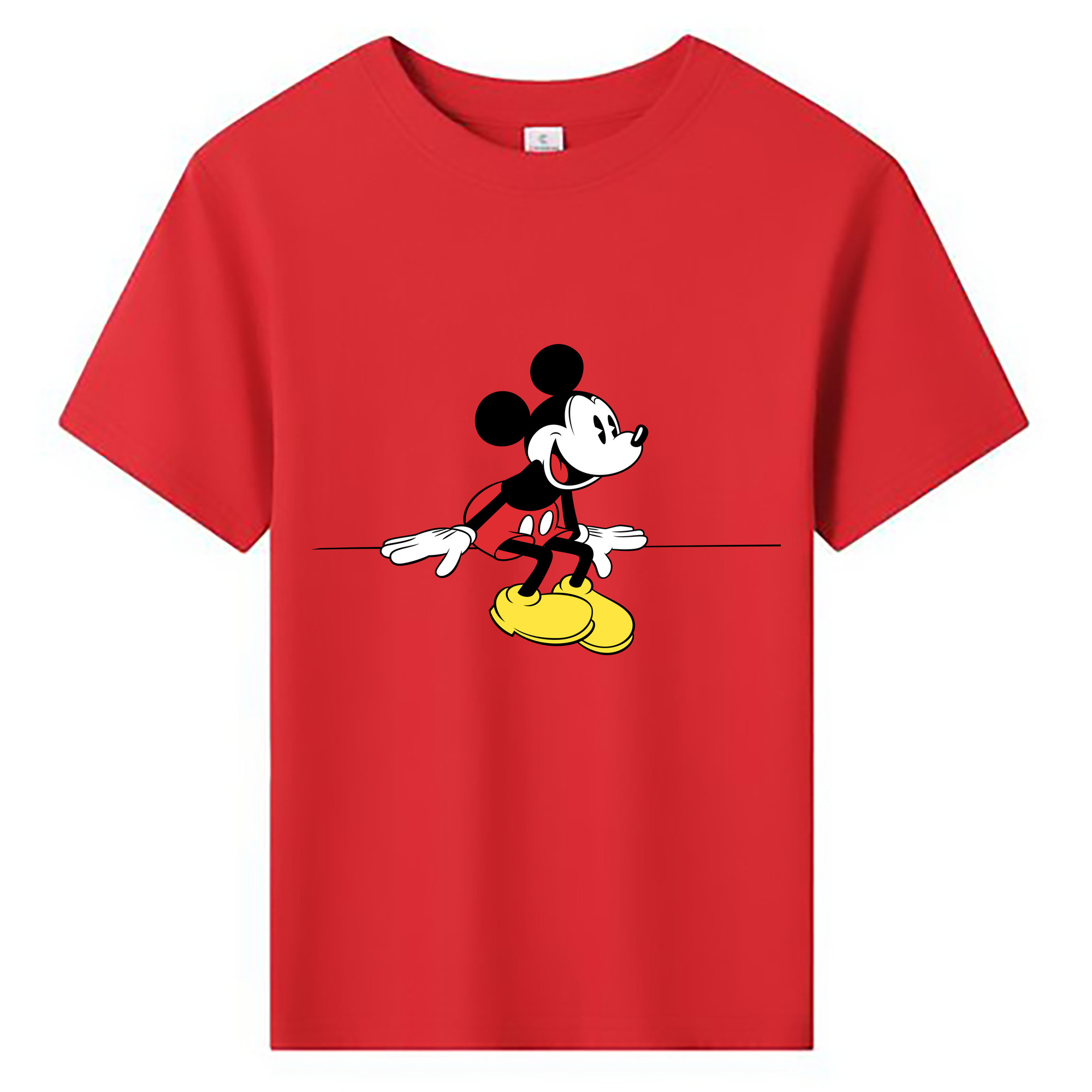 ミッキーマウス Mickey Mouse 綿100％キッズTシャツ（フロントプリント）