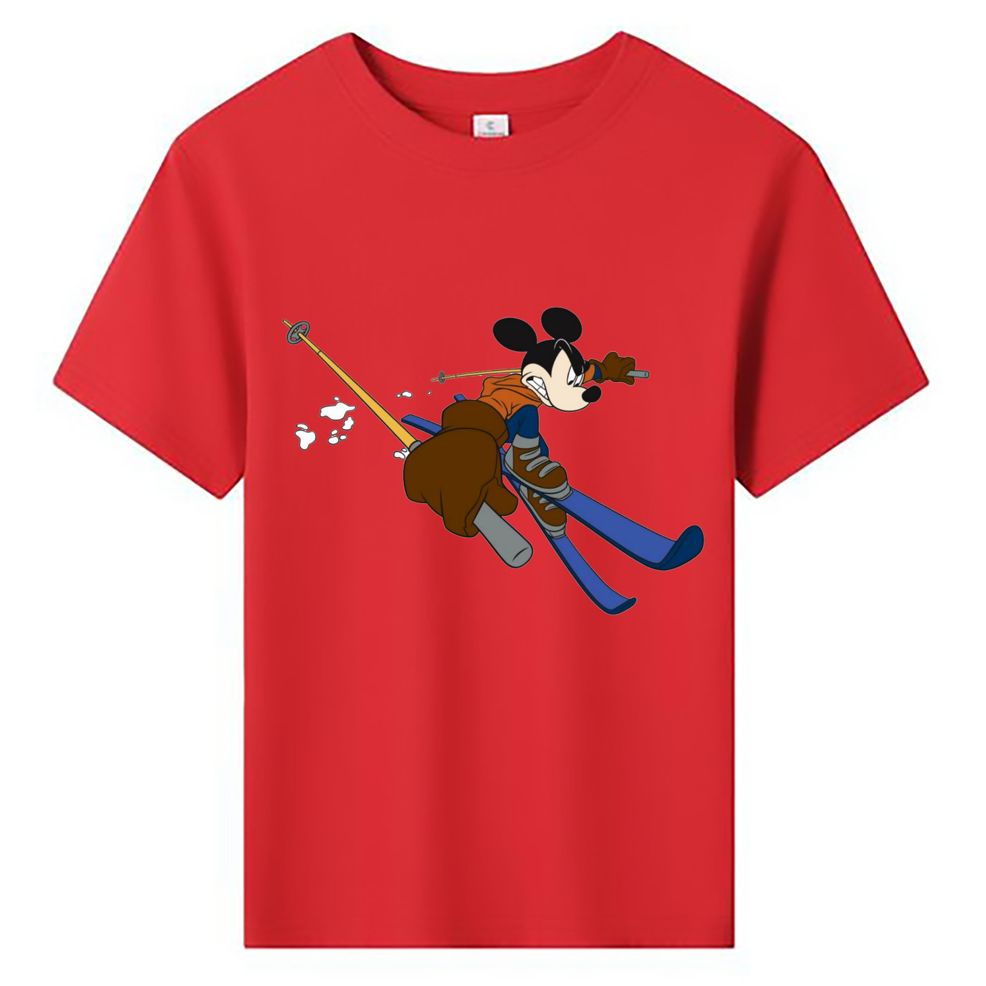 ミッキーマウス Mickey Mouse 綿100％キッズTシャツ（フロントプリント）