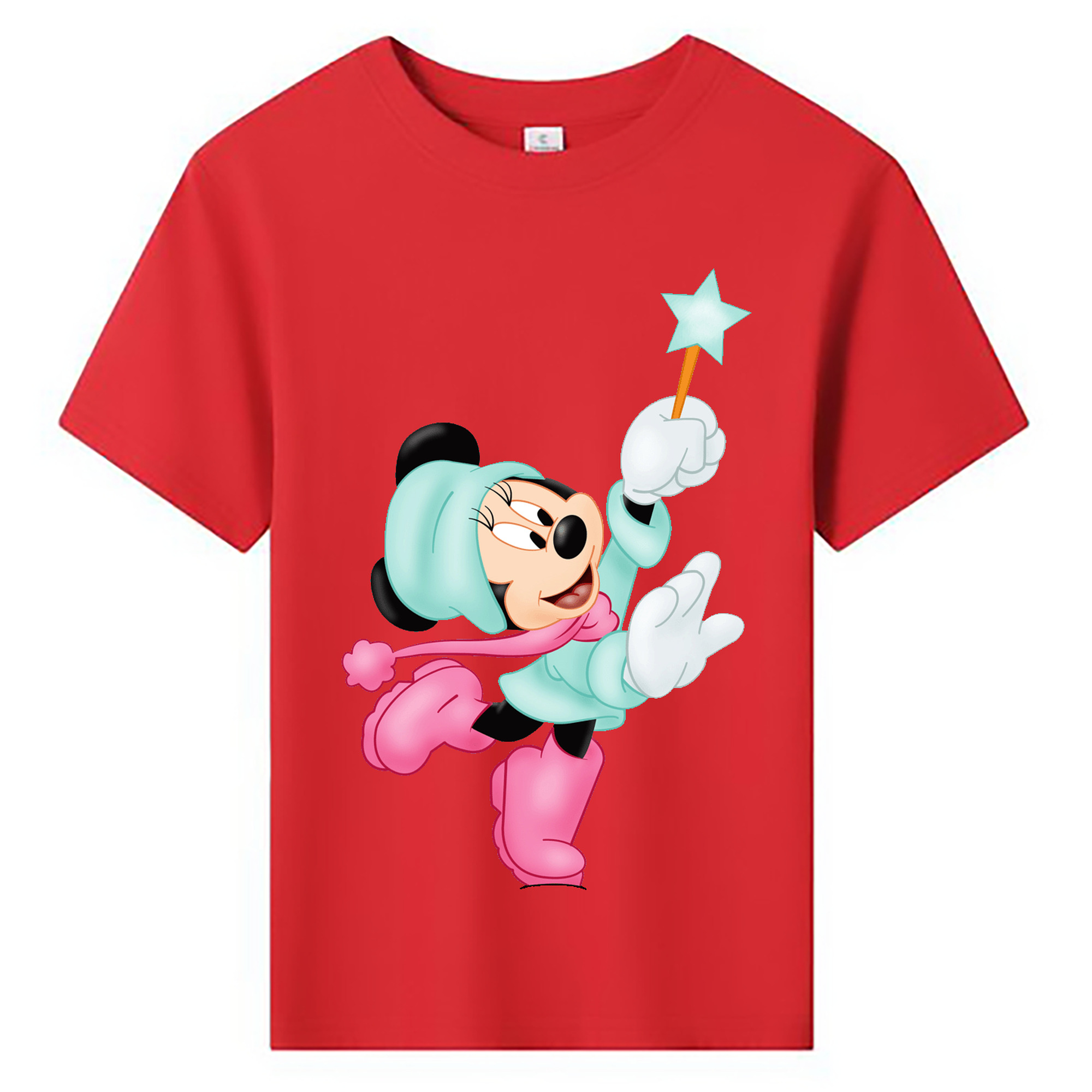 ミッキーマウス Mickey Mouse 綿100％キッズTシャツ（フロントプリント）