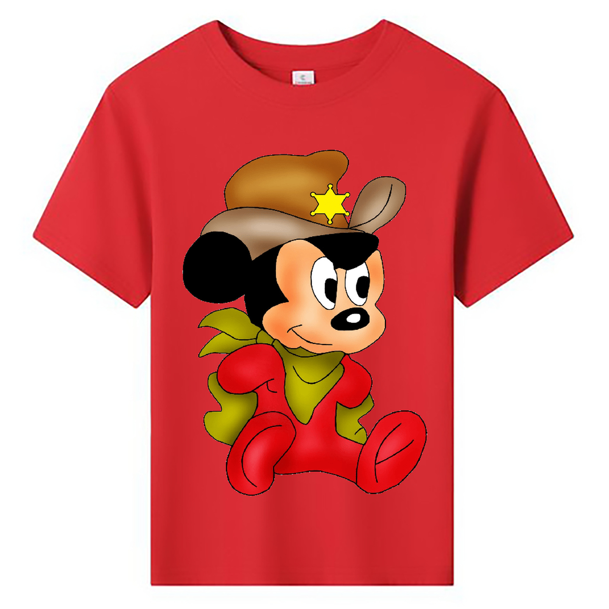 ミッキーマウス Mickey Mouse 綿100％キッズTシャツ（フロントプリント）